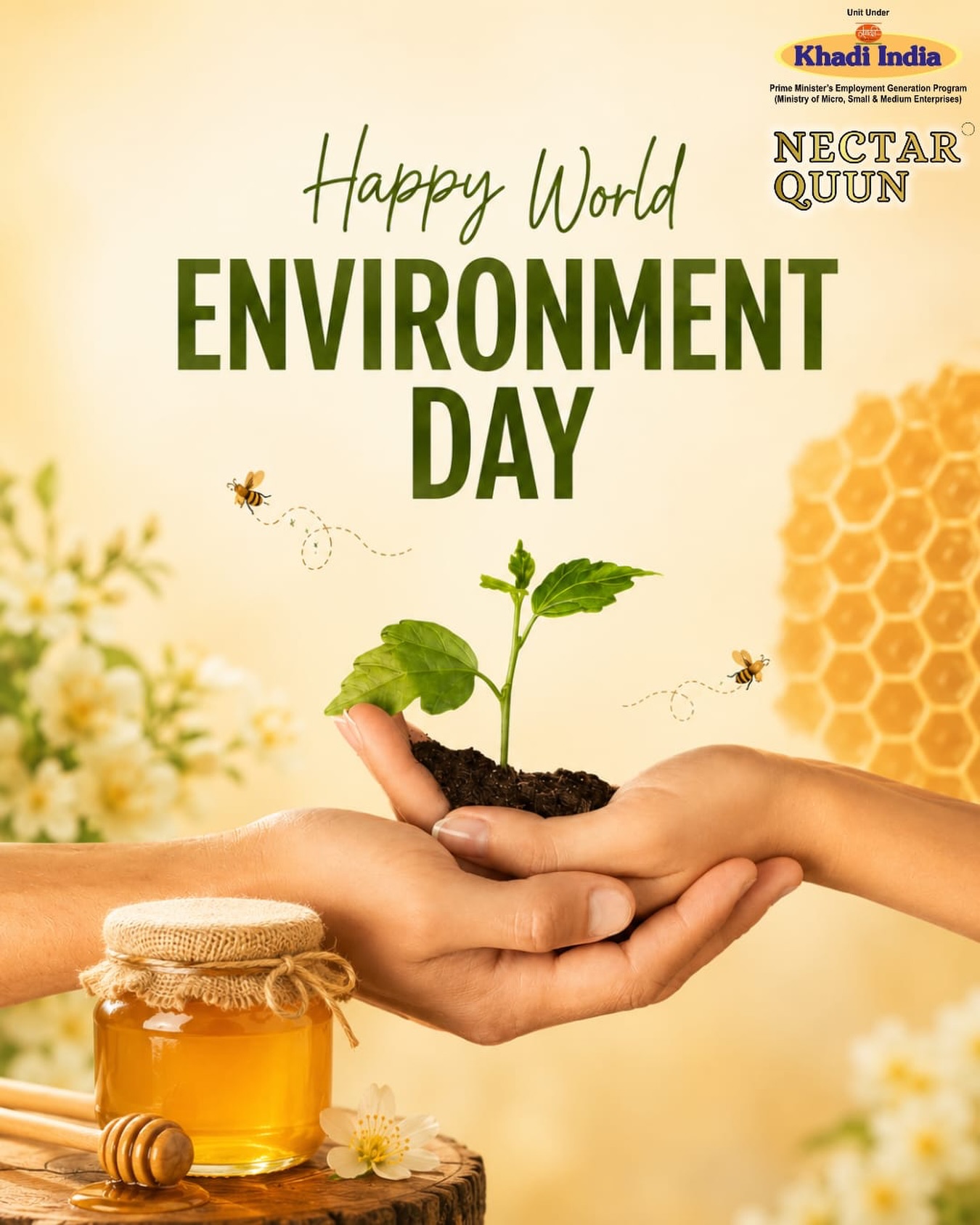 Nature gives us flowers. 🌸🌺🌼
Bees turn them into honey. 🍯🐝
This World Environment Day, let’s protect the little pollinators that keep our planet blooming.
#worldenvironmentday #savethebees🐝 #fromhivetohome #savenature #besustainable