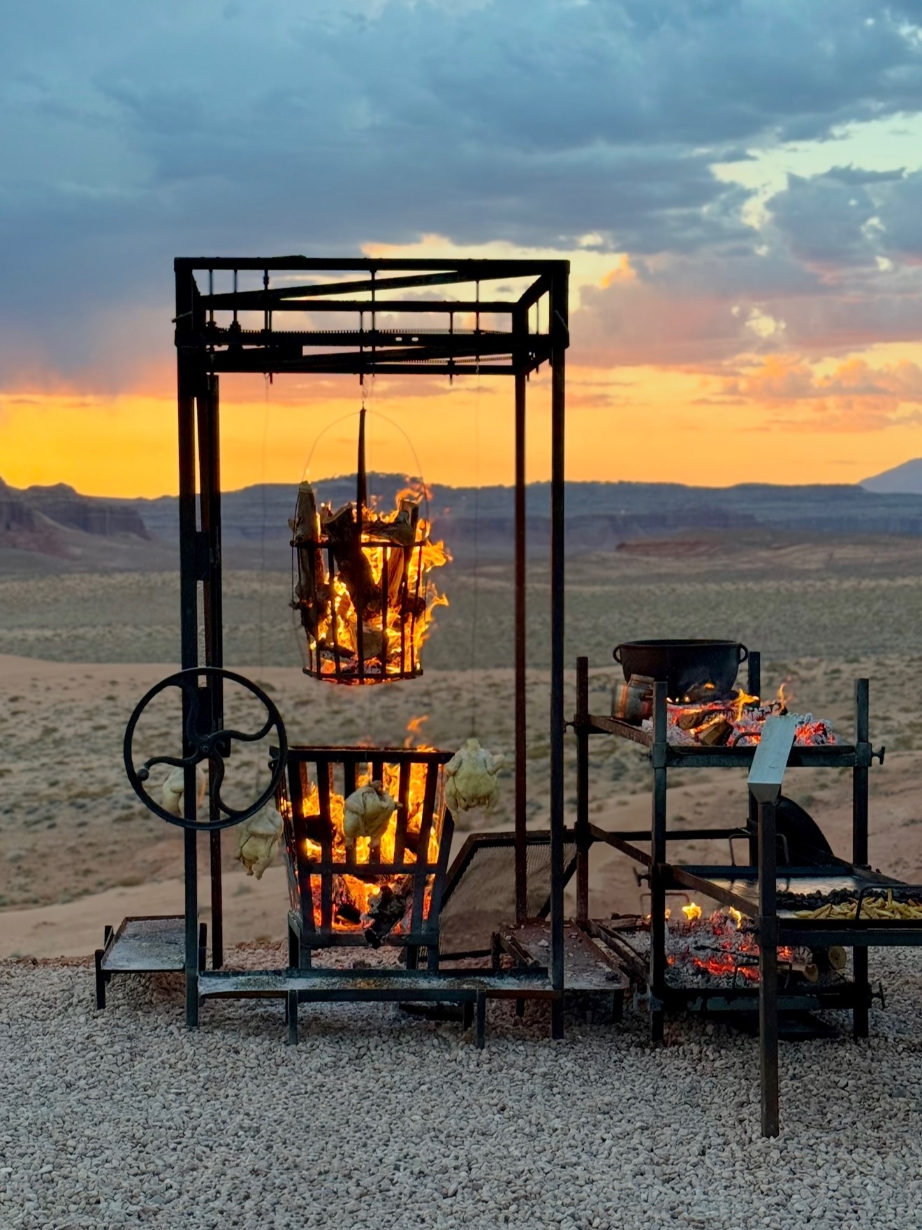 A remote landscape. A small group of guests. A complete open-fire kitchen built for the occasion.
For a few days in Utah, we created an experience shaped by the place itself. We brought the tools, the team, the hardwood, and the systems required to cook and serve far from our home in the Berkshires.
The fire is the visible part.
Behind it is the planning, sourcing, travel, timing, and trust required to make a destination event feel effortless once guests arrive.
This is the kind of work we are built for. Thoughtful experiences, created wherever the story needs to happen.
#HeirloomFire #OpenFireCatering #DestinationEvents #ExperientialDining #Utah