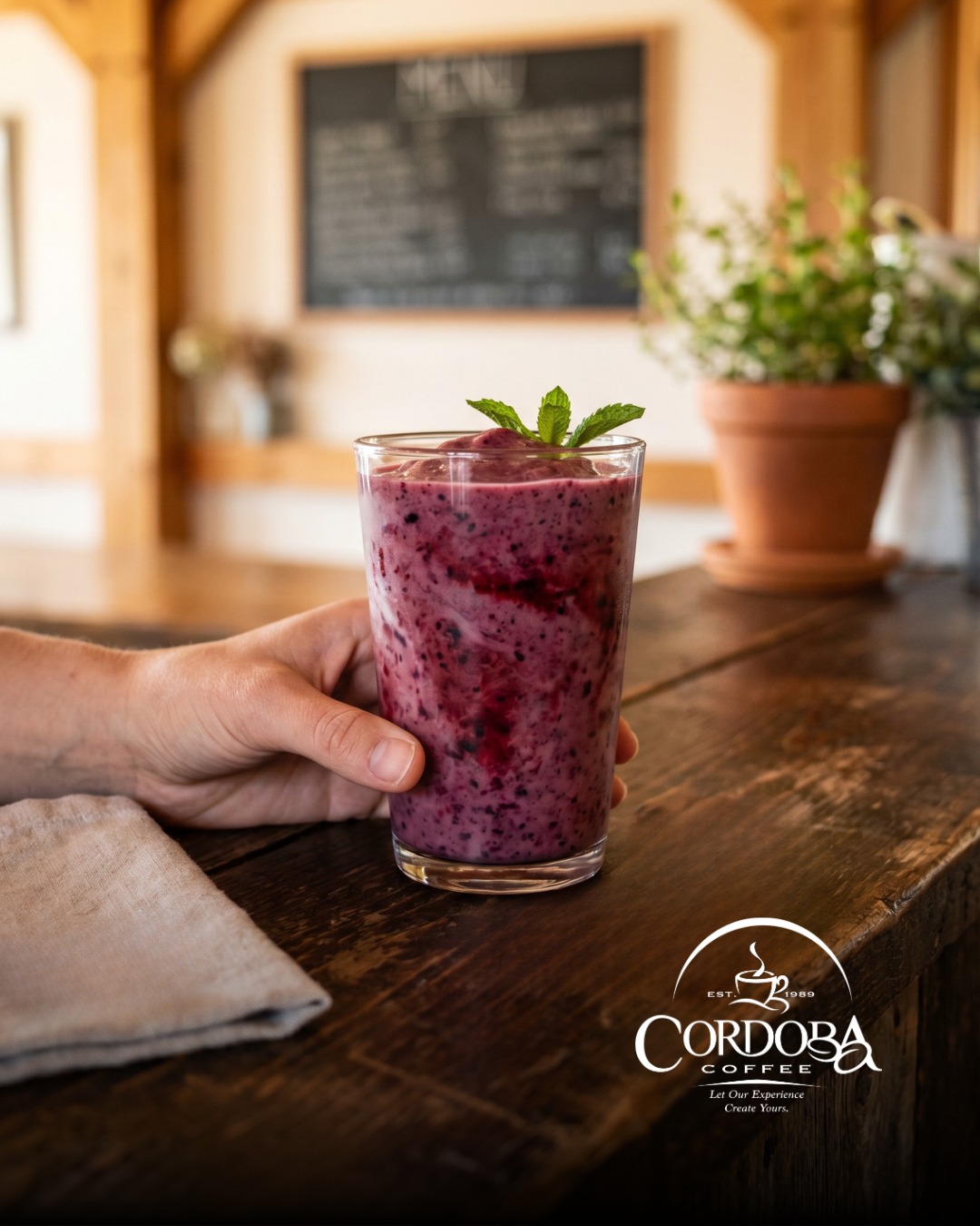 If you've ever wanted to drink a berry patch, this one's for you.
The Blueberry Bloom blends blueberry, raspberry, blackberry and strawberry, all four in one cup.
It's part of our summer protein smoothie lineup at Cordoba Cafe-located on Campbells Cross Farm, and it goes quickly on warm days.
Open 7 days a week. Come grab one before they're gone.
#cordobacoffee #proteinsmoothie #healthydrink #summerdrink #campbellscrossfarm #sunflowerfarm #inglewood