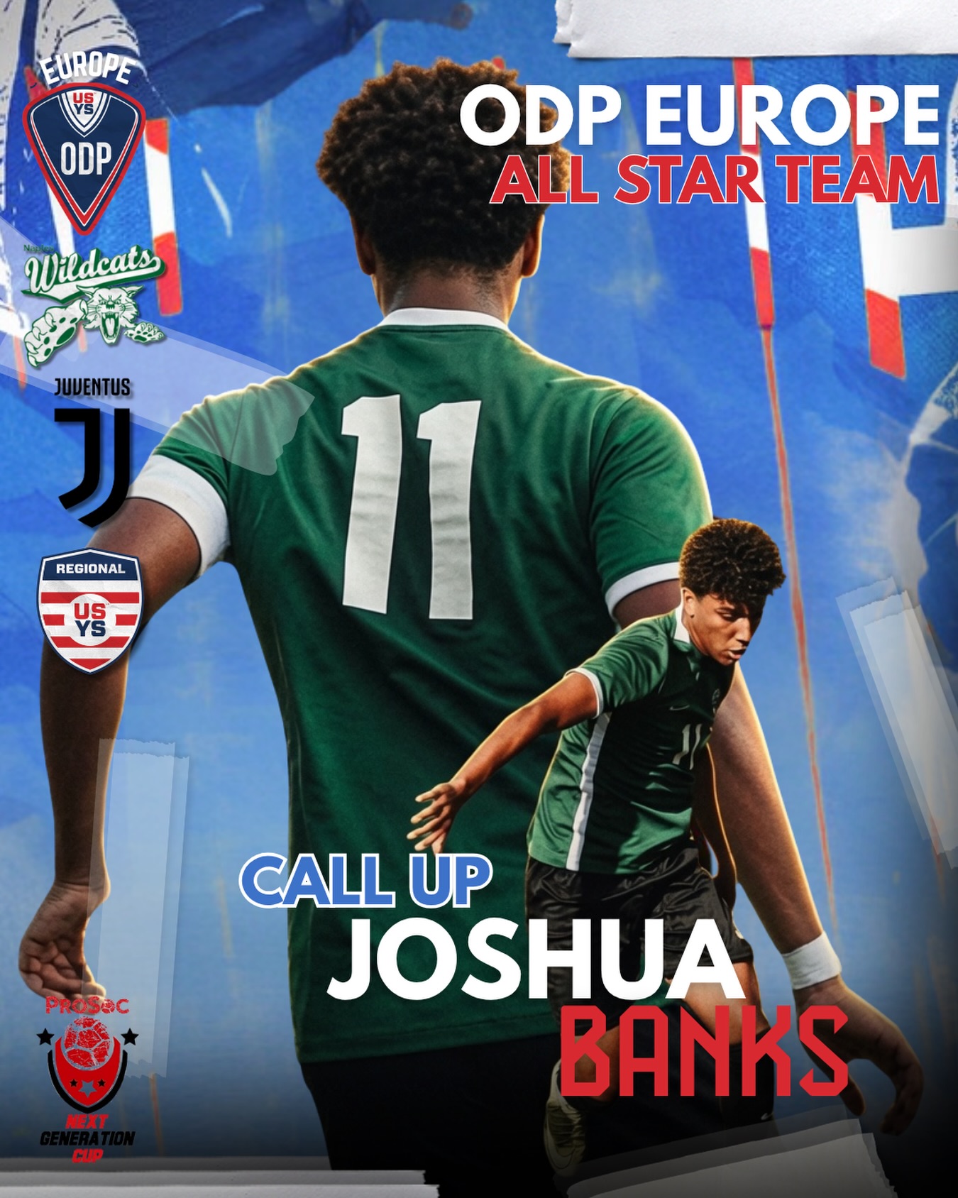 Nominated for the ODP All Star Team, Joshua Banks is a promising young American talent from Naples. With strong performances for ODP, Joshua is ready to shine at the ProSoc Next Generation Cup