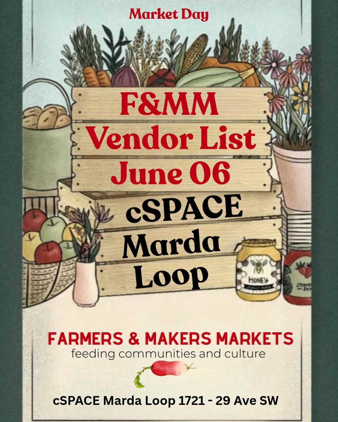 The weekend is just around the corner, and the Art Park is going to be buzzing on Saturday morning! Grab your reusable bags and come support your favourite local Alberta producers, makers, and artisans. Whether you're stocking up on fresh weekend treats or looking for a unique handmade find, we’ve got you covered.
Check this vendors out 😎
💳 Don't forget: Ask us about our Friends of the Market loyalty card at the info booth! It’s our way of saying thank you for keeping your dollars local.
See you in the Art Park this Saturday! 👋
📍 Where: cSPACE Marda Loop (In the Art Park)
⏰ When: Saturday, 10 AM – 2 PM
🐶 Friendly dogs on leashes are always welcome!
@cspace.mardaloop @cbccalgary @curiocitycalgary @culinairemag @calgarychamber
#MardaLoop #CalgaryFarmersMarket #SupportLocalYYC #MadeInAlberta #YYCMakers #farmersmakersmarket #CalgarySaturdays #ShopLocalCalgary
