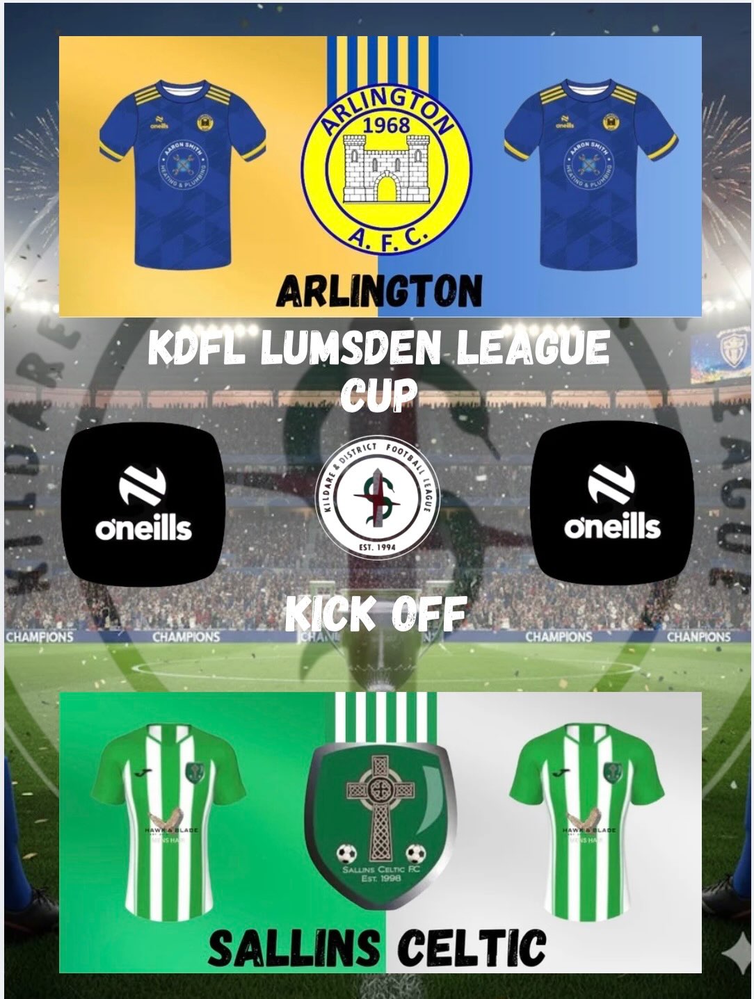 15 minutes to kick off
