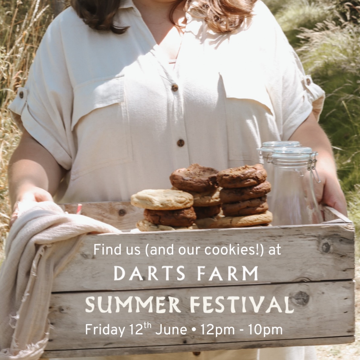 We’re looking forward to being part of the @dartsfarm Summer Festival this Friday as they celebrate 55 years of Darts Farm.
We’ll be in the Producer Market from 12pm–10pm with plenty of our cookies available throughout the day.
If you’re visiting the festival, please do come and find us, say hello and discover your new favourite flavour. See you there!