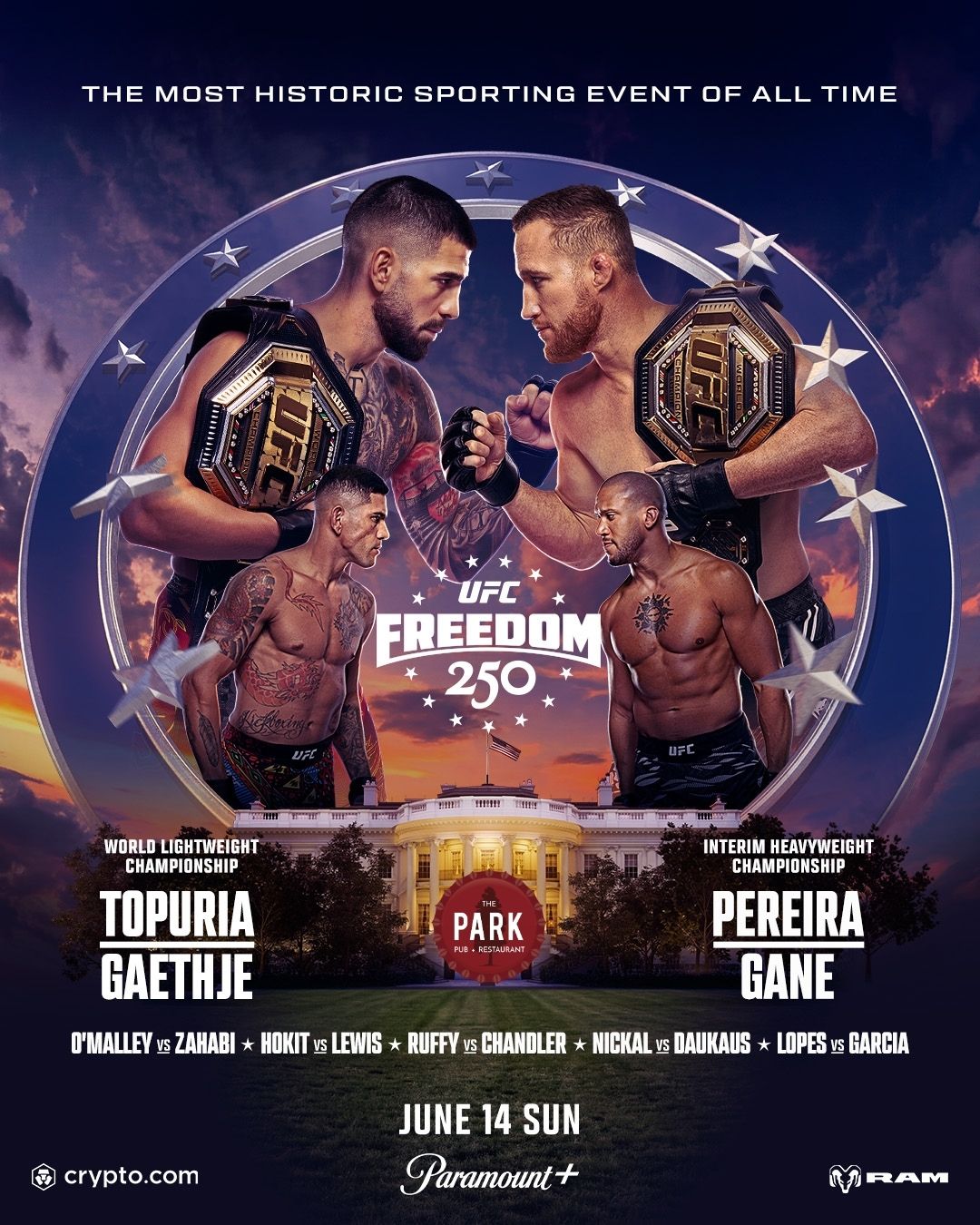 Big fights. Big screens. Full Park Pub energy.
Join us for UFC Freedom 250 and catch all the action live with us.
#theparkpub #vancouversportsbar