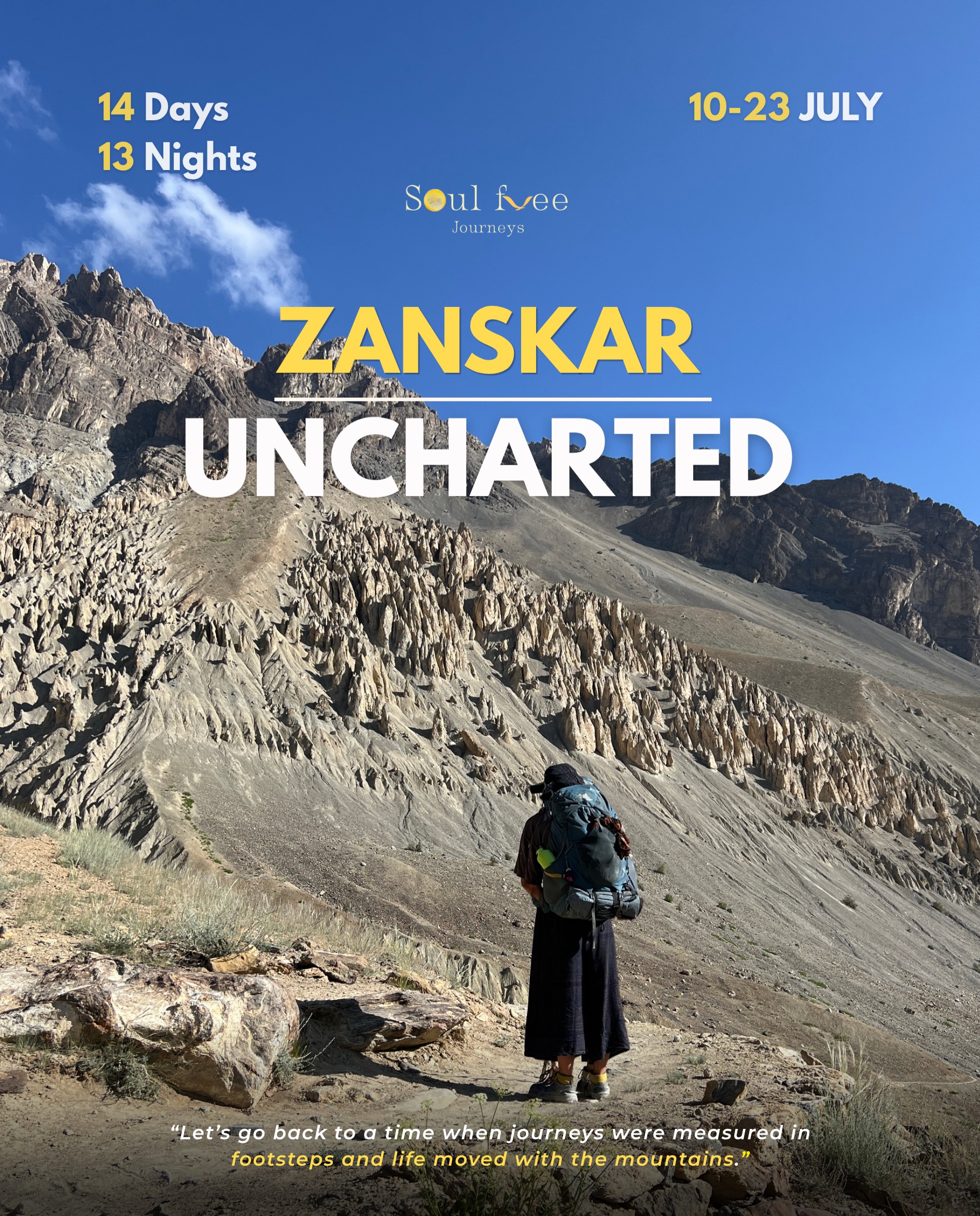A self supported journey to experience the Ladakh in more meaningful and immersive way.
DM us to Connect on a call with us to know the rest of the details of Zanskar uncharted :)