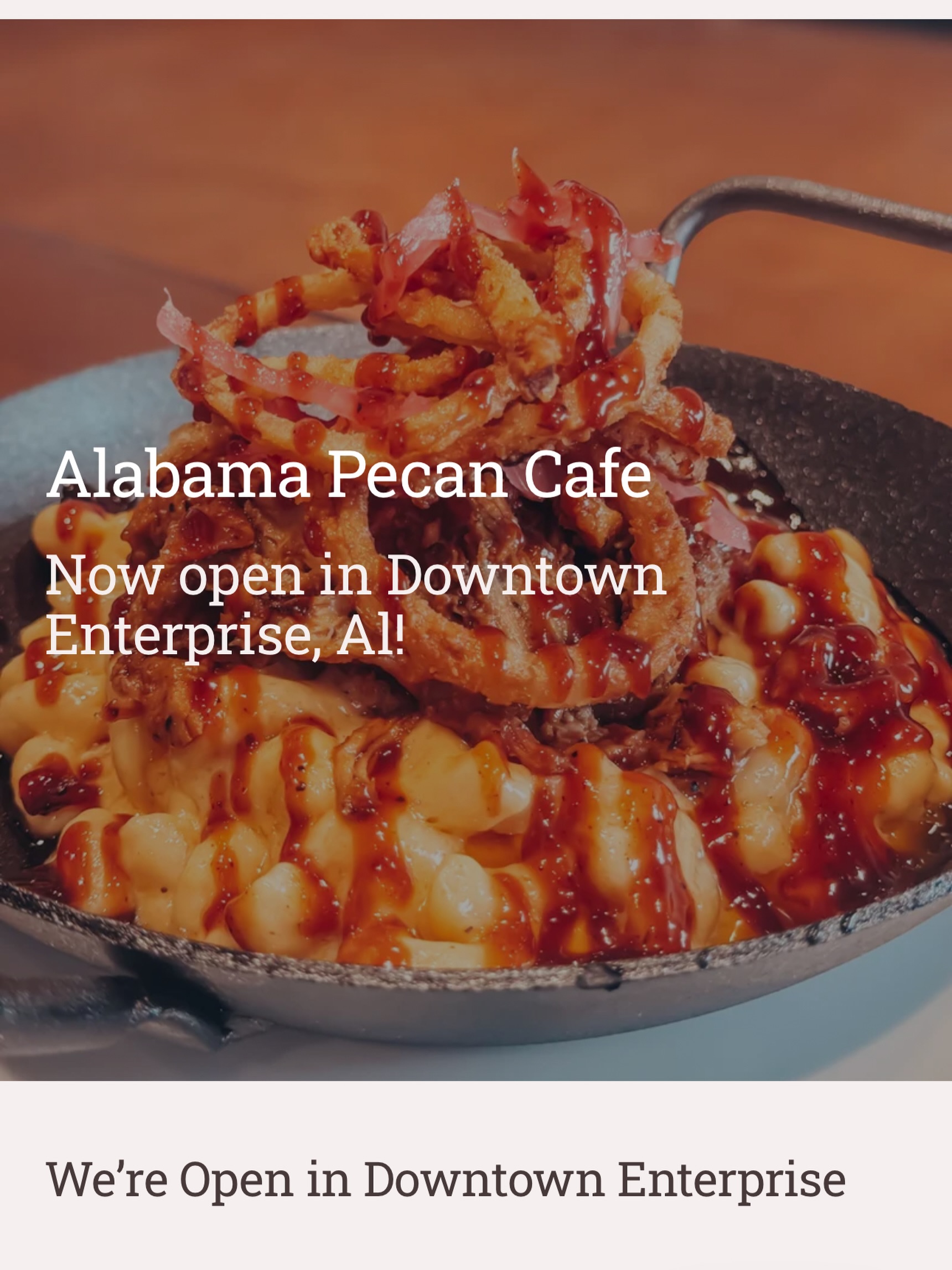 New space. New menu. New website.
We’ve updated alabamapecancafe.com to reflect our new home in Downtown Enterprise.
Menus, hours, location, and everything you’ll need for your next visit are now live.
AlabamaPecanCafe.com
See y’all soon. 🤍
📍 206 Easy Street
⏰ Tuesday–Sunday | 7 AM–2 PM