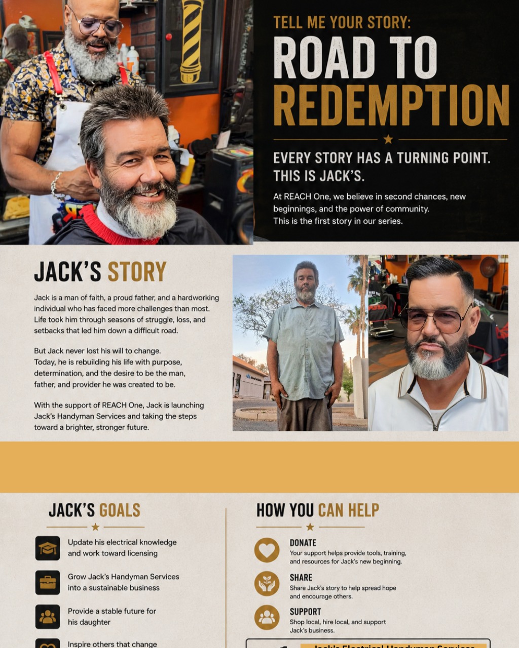 jack is looking for help with getting on his feet. He doesnn't want a handout. He wants partnership, stability, and a way to sustain his life. If you can offer aid in anyway please REACH Out to us.