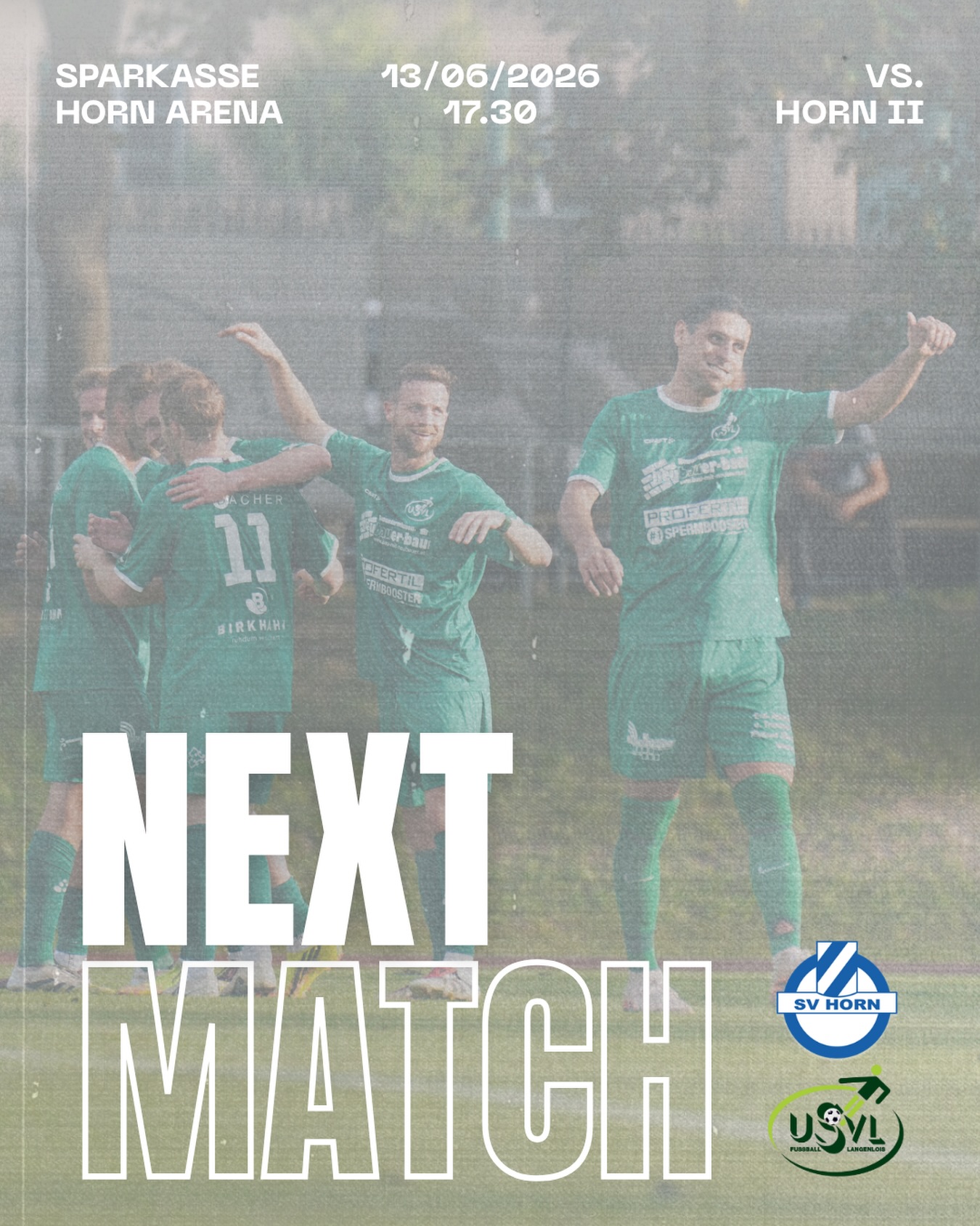 MISSION MEISTERTITEL 💚🔥
Nach einer langen und intensiven Saison wartet auf unsere Loiser Jungs das letzte Spiel der Meisterschaft. Und es könnte kaum spannender sein: Mit einem Sieg in Horn können wir uns den Meistertitel sichern! 🏆
90 Minuten. Ein Ziel. Eine Mannschaft.
Wir wissen, was auf dem Spiel steht, und werden alles auf dem Platz lassen. Doch bei solchen Spielen braucht es nicht nur elf Spieler am Feld – es braucht einen ganzen Verein, der zusammensteht.
Deshalb: Kommt mit nach Horn, unterstützt unsere Mannschaft und macht das Auswärtsspiel zu einem Heimspiel! 📣💚
Gemeinsam haben wir uns diese Ausgangslage erarbeitet. Gemeinsam wollen wir den letzten Schritt gehen.
🆚 SV Horn II
📅 Samstag, 13.06.2026
🕠 17:30 Uhr
📍 Sparkasse Horn Arena
#forzausvl #missionmeistertitel #endspiel #langenlois #loiserjungs