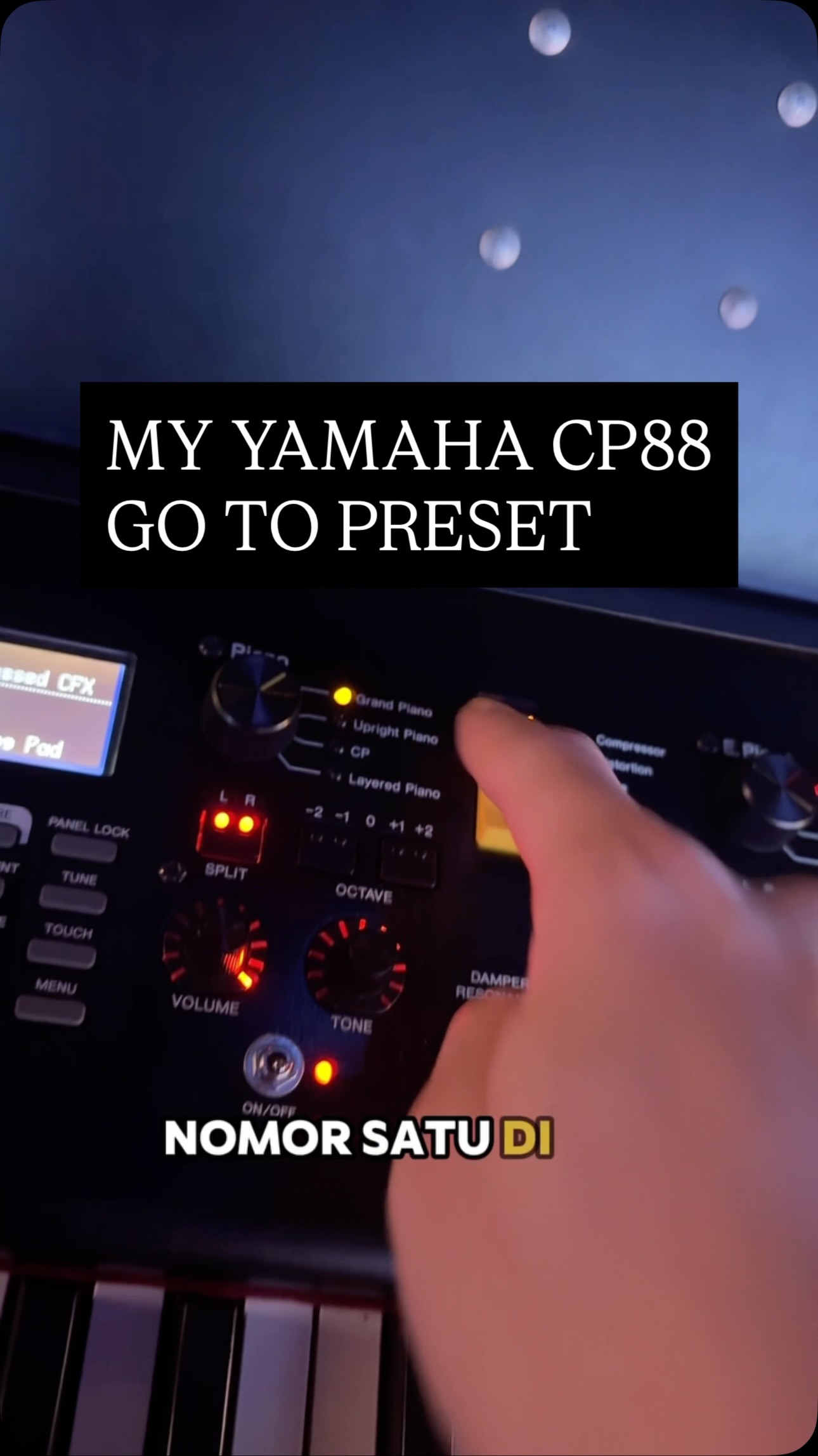 This is one of the preset yang sering saya gunakan di Yamaha CP88. Saya suka me-layer suara Grand Piano dengan “RD01” Electric Piano.
Kalau didengarkan, karakter pianonya tetap natural dan tidak terlalu tajam, tetapi ada tambahan warna yang lebih hangat, lembut, dan sedikit velvety di belakang suara Grand Piano karena kedua sound tersebut di-blend bersama.
Biasanya saya mengatur level RD01 di kisaran 30% - 60%, tergantung lagu dan kebutuhan permainan. Silakan teman-teman bereksperimen untuk menemukan sweet spot yang paling cocok dengan gaya bermain dan karakter musik yang sedang dimainkan.
Selamat mencoba, dan semoga bermanfaat!”