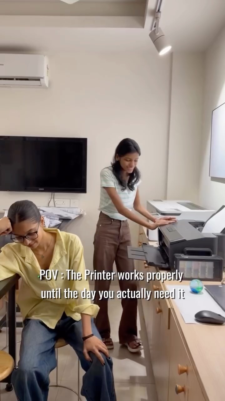 Episode 02: The printer works perfectly… until the day you actually need it.
@_kritieeee_ @shrutiagarwal.ig
Just another very normal day in the life of an architect 🤍