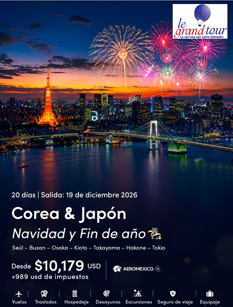 ¡Vive una Navidad futurista y un Año Nuevo ancestral! Luces, nieve y templos te esperan. 🎄✨
#CoreaYJapon #NavidadEnAsia #FinDeAñoViajero