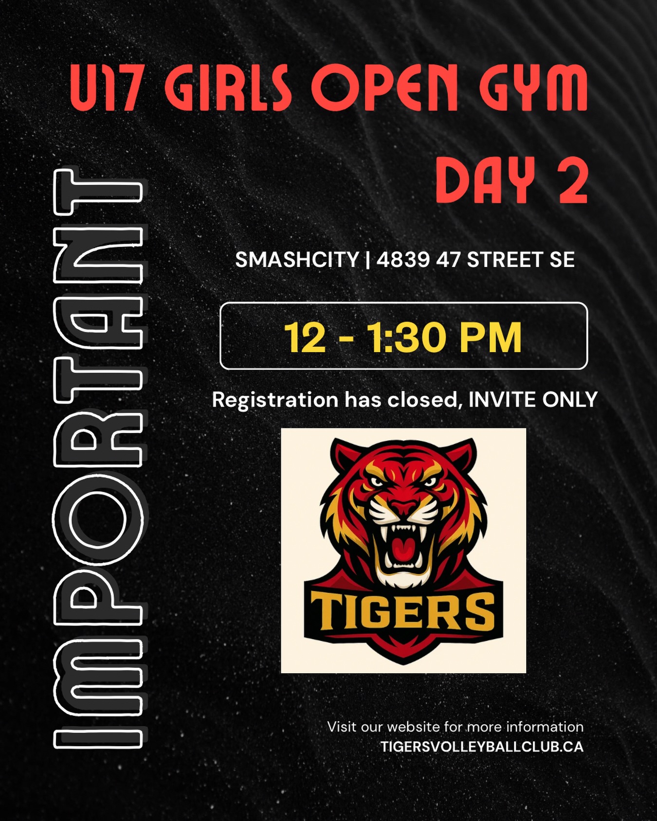 RESHEDULED : U17 Girls Open Gym Day 2 has been rescheduled from Jun 7, 2026 11:00 AM - 12:30 PM to
Jun 7, 2026 12:00 PM - 1:30 PM
We hope this will not create any inconvenience and we will see you at U17 Girls Open Gym Day 2.