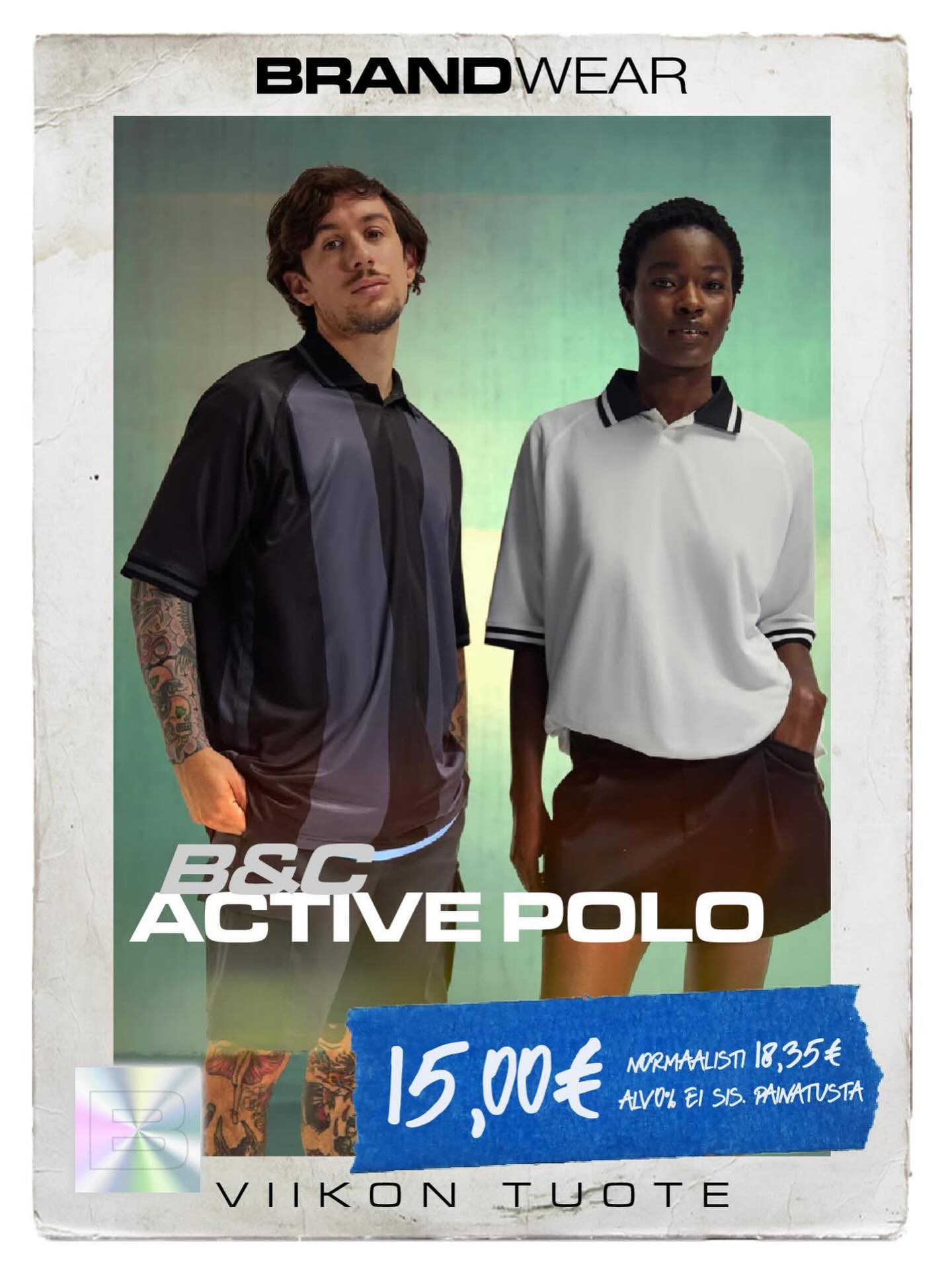 VIIKON TUOTE 📰
Viikon tuote B&C:n active polo retropaita kauluksilla ja napituksilla. Hinta á 15,00€ (norm. 18,35€) alv0% ilman painatusta. Kysy lisää brandwear@brandwear.fi
Jalkapallon mm-kisat ovat täällä, ja mikä olisi ajankohtaisempi tuote kuin retropelipaita! Joukkueelle, seuralle, työyhteisölle tai kaveriporukalle haluamallanne painatuksilla. Pyydä tarjous!
www.brandwear.fi
#BRANDWEAR #teemmemerkittäviäasioita #tekstiilipaino #jalkapallonMM