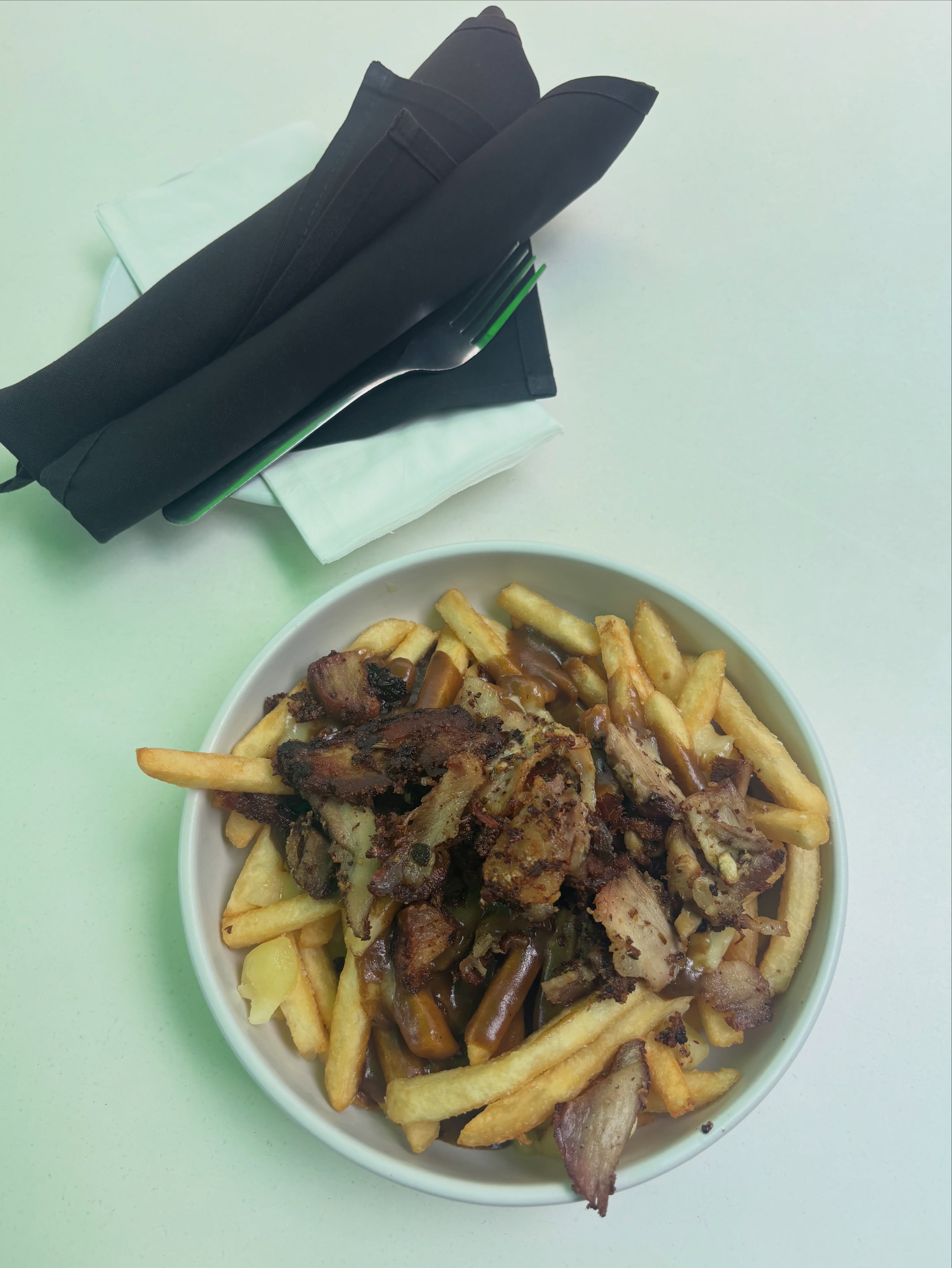 If you’re looking for a sign to treat yourself this weekend, this is it.
🍟 Porchetta Poutine 🍟
Loaded with gravy, cheese curds, and tender porchetta, this feature is everything a poutine should be and then some.
Available this weekend only — $16. #royalelectric #downtownguelph #guelpheats