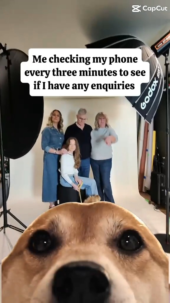Me checking my phone every 3 minutes to see if I’ve had an enquiry.
Because apparently running a photography business is 10% taking photos, 40% editing, and 50% refreshing emails like a completely normal and well-adjusted person.
So if you were thinking about booking a shoot, this is your sign to put me out of my misery.
Family, maternity, portraits, pets, weddings, headshots and events - I’m a photographer based in Portishead, Bristol.