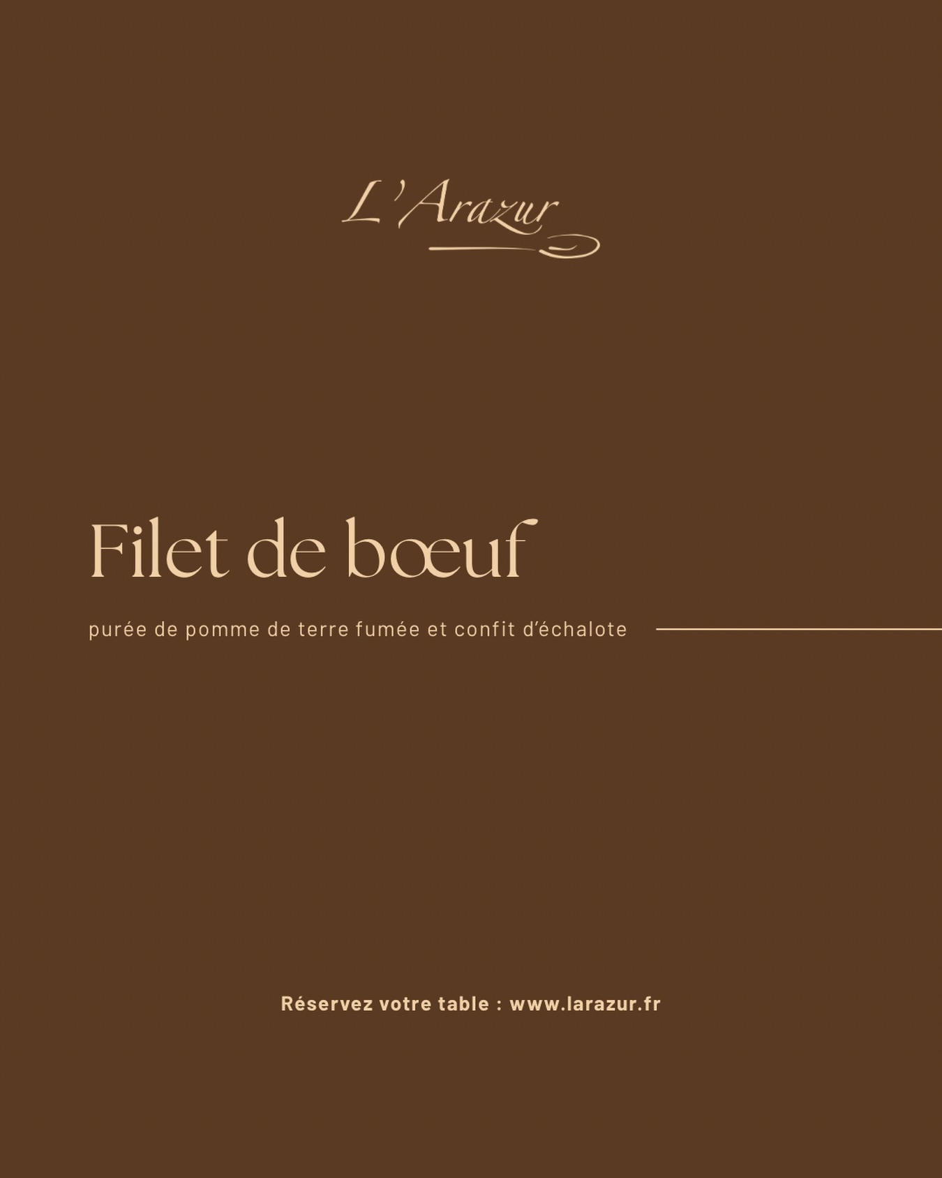 Une viande tendre, une cuisson précise et des saveurs profondes : le filet de bœuf dans toute son élégance 🥩
‣ Réservez votre table sur www.larazur.fr