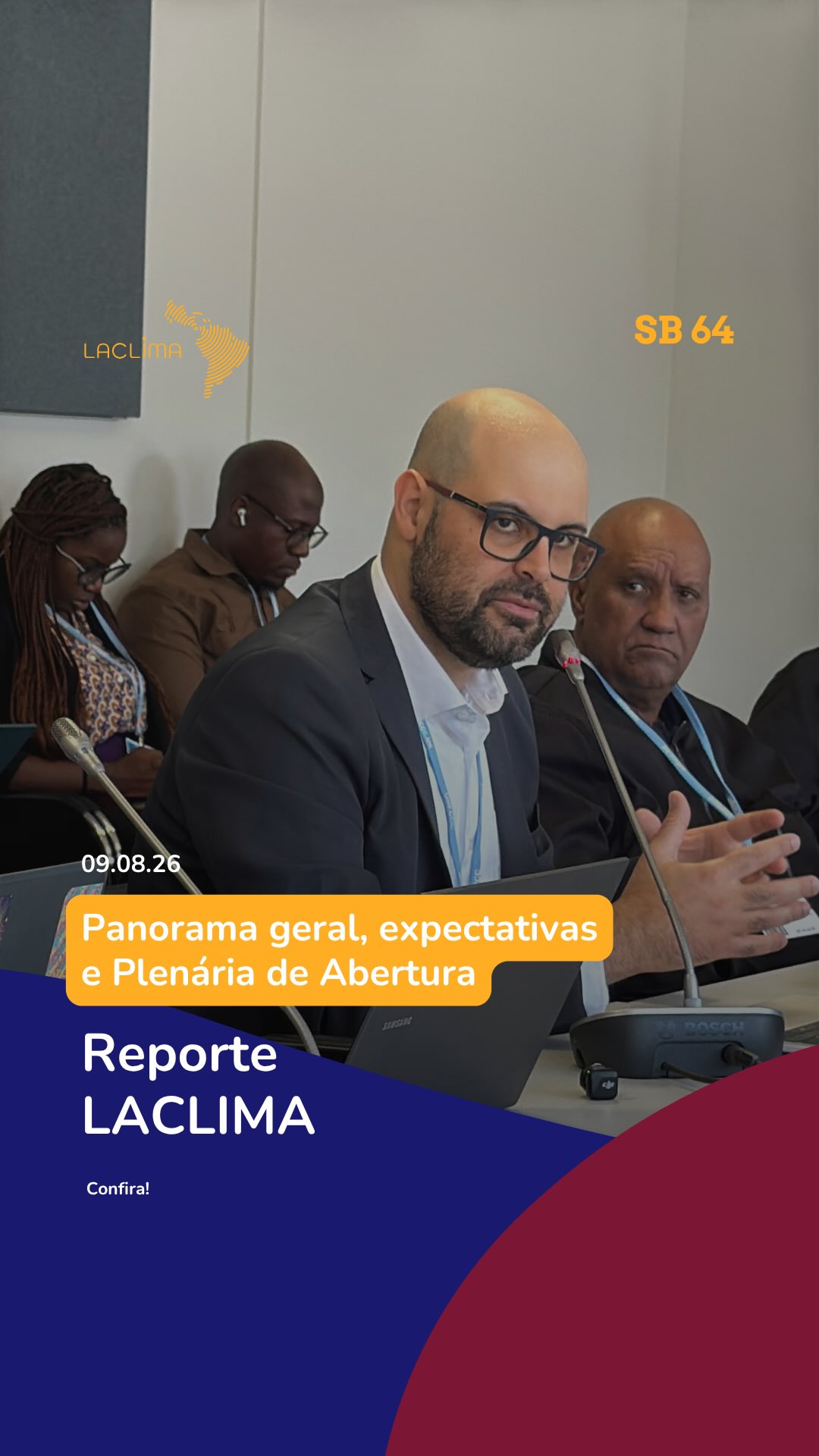 Direto de Bonn
1º Reporte da LACLIMA com a sociedade civil e partes interessadas.
André Castro traz um panorama geral sobre expectativas das negociações e conta como foi a Plenária de abertura da SB 64.
Confira!
Obs: As legendas foram geradas automaticamente pelo Instagram e podem conter imprecisões ou erros de transcrição.