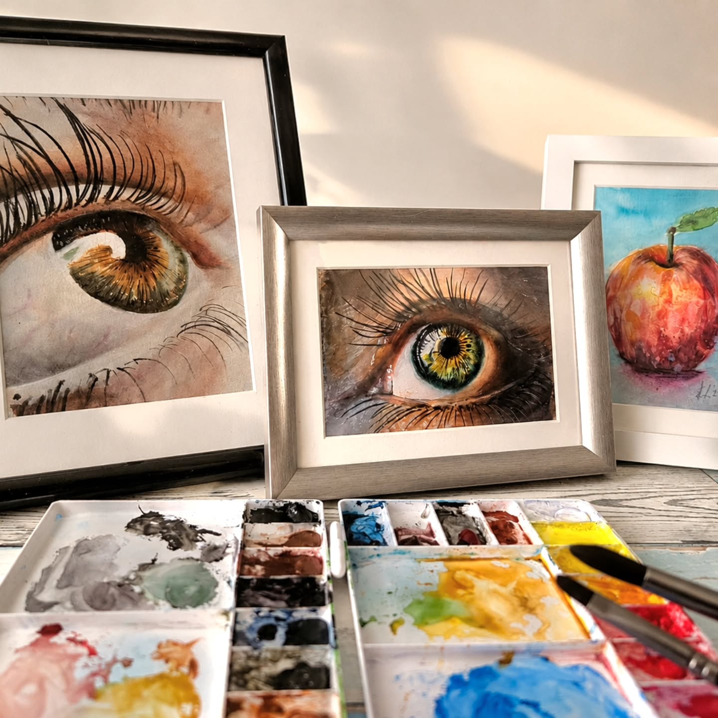 Tijd voor aquarel. Ook leuk 😝
#aquarel #pastellum #schilderen #oog