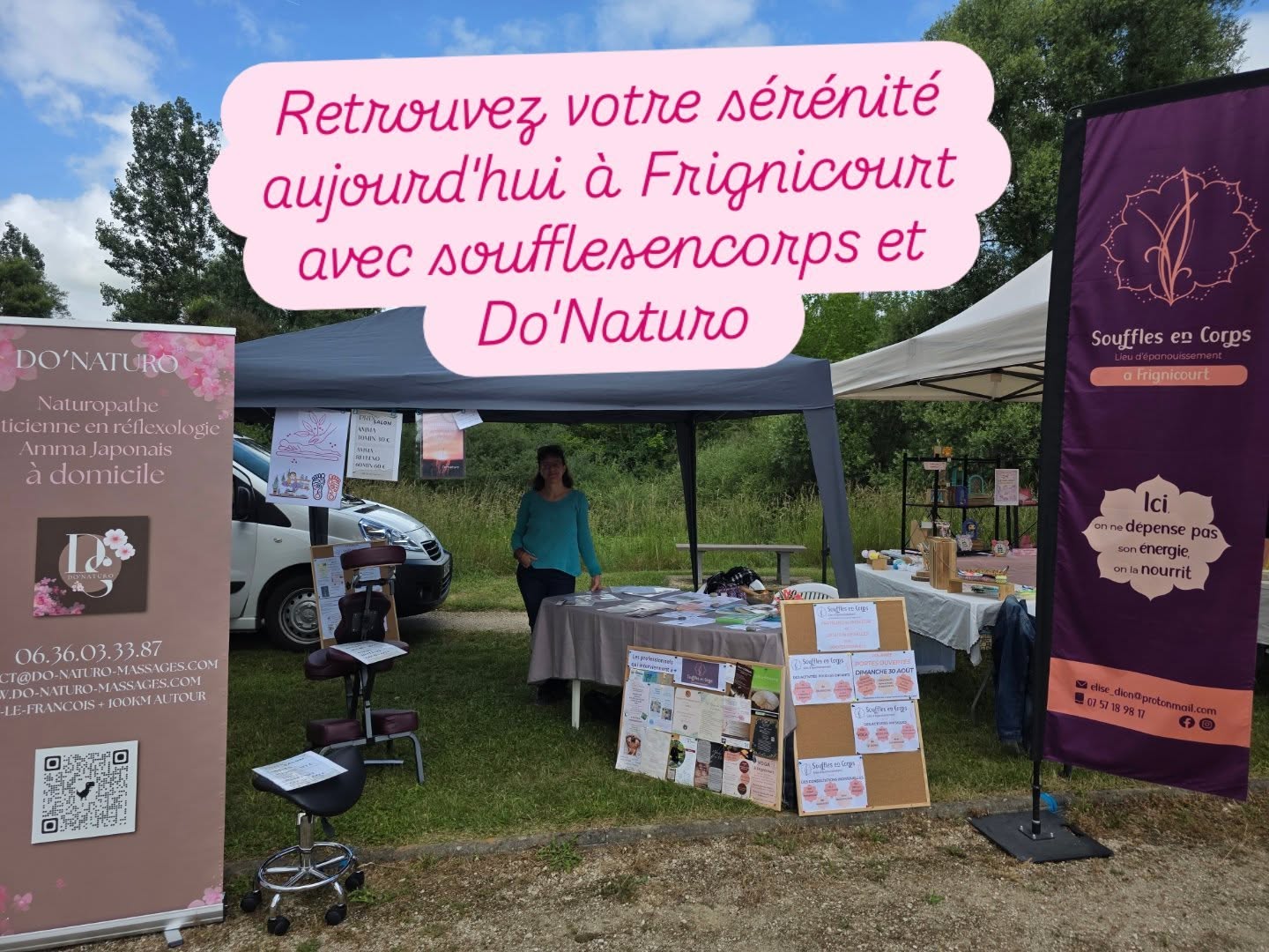 ✨ Exposition à Frignicourt. Venez découvrir Souffles en Corps et Do’Naturo ✨
Aujourd’hui, je vous invite à venir passer une belle journée autour du bien-être, de la détente, de la créativité et des belles rencontres 🌿
L’exposition est aussi l’occasion de découvrir de magnifiques créations, des professionnelles passionnées, des activités bien-être, du yoga, de la sophrologie, de l’artisanat et une ambiance douce pour prendre soin de soi autrement.
Je suis présente avec Souffles en Corps, lieu d’épanouissement à Frignicourt, pour vous faire découvrir ma pratique autour de la récupération physique et mentale :
🌸 Naturopathie : accompagnement naturel de l’énergie, du sommeil, du stress, de l’équilibre nerveux et de l’hygiène de vie.
🤲 Réflexologie : stimulation douce des zones réflexes pour relâcher les tensions, favoriser la détente et soutenir l’organisme.
💆♀️ Amma japonais assis : massage habillé, court et profond, idéal pour relâcher le dos, les épaules, la nuque, les bras et apaiser le système nerveux.
🌿 Accompagnement bien-être à domicile autour de Vitry-le-François et alentours.
Passez nous voir, échangez, découvrez, respirez… et profitez simplement d’un joli moment pour vous 💜
📍 Souffles en Corps — Frignicourt
🌿 Do’Naturo — Naturopathe, praticienne en réflexologie & Amma japonais
📞 Contact Do’Naturo : 06 36 03 33 87
📩 contact@do-naturo-massages.com
🌐 www.do-naturo-massages.com
#Frignicourt #SoufflesEnCorps #do_naturo #BienEtre #Naturopathie