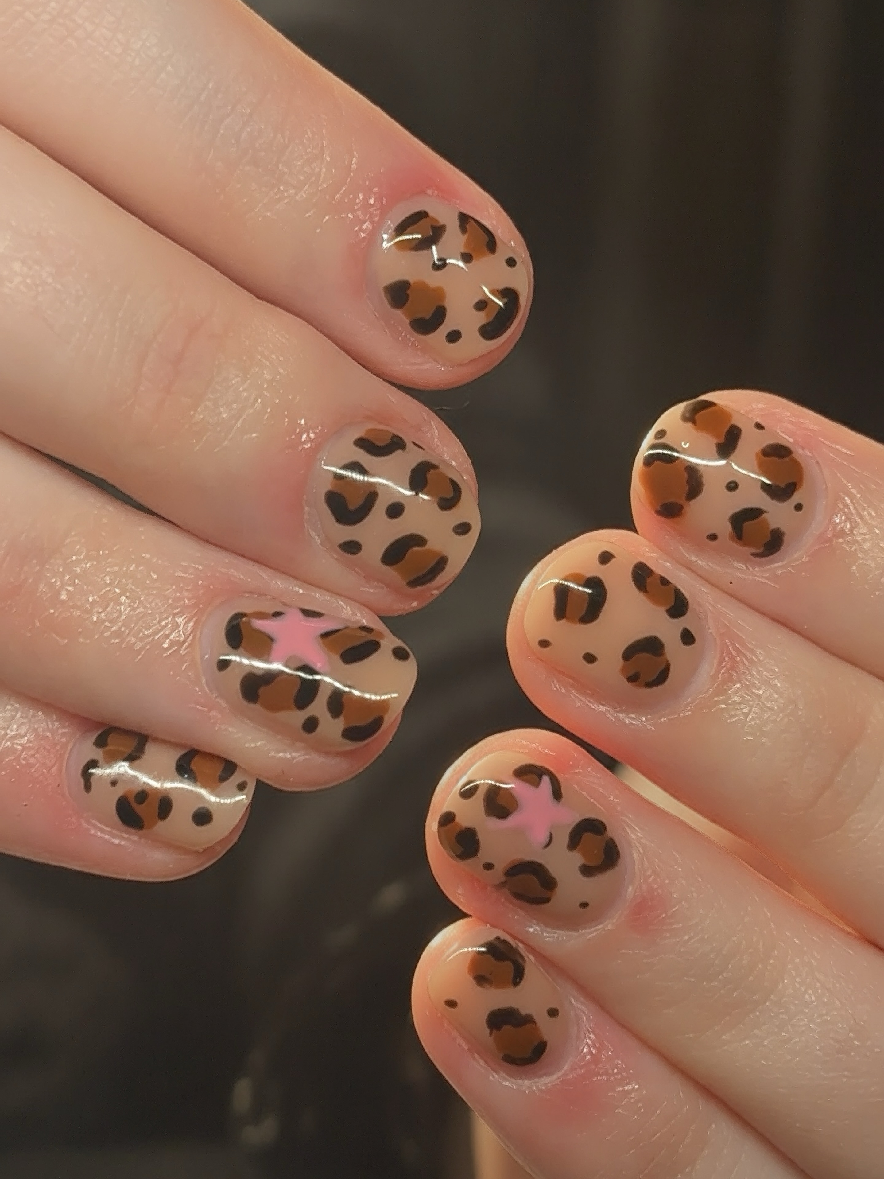 Serving safari chic with a glossy twist. 🐆✨ These adorable leopard print nails are giving cute, classy, and a little bit fierce. 💕💅 #BouyageBeauty #NailInspo #LeopardPrintNails #NailArtLove