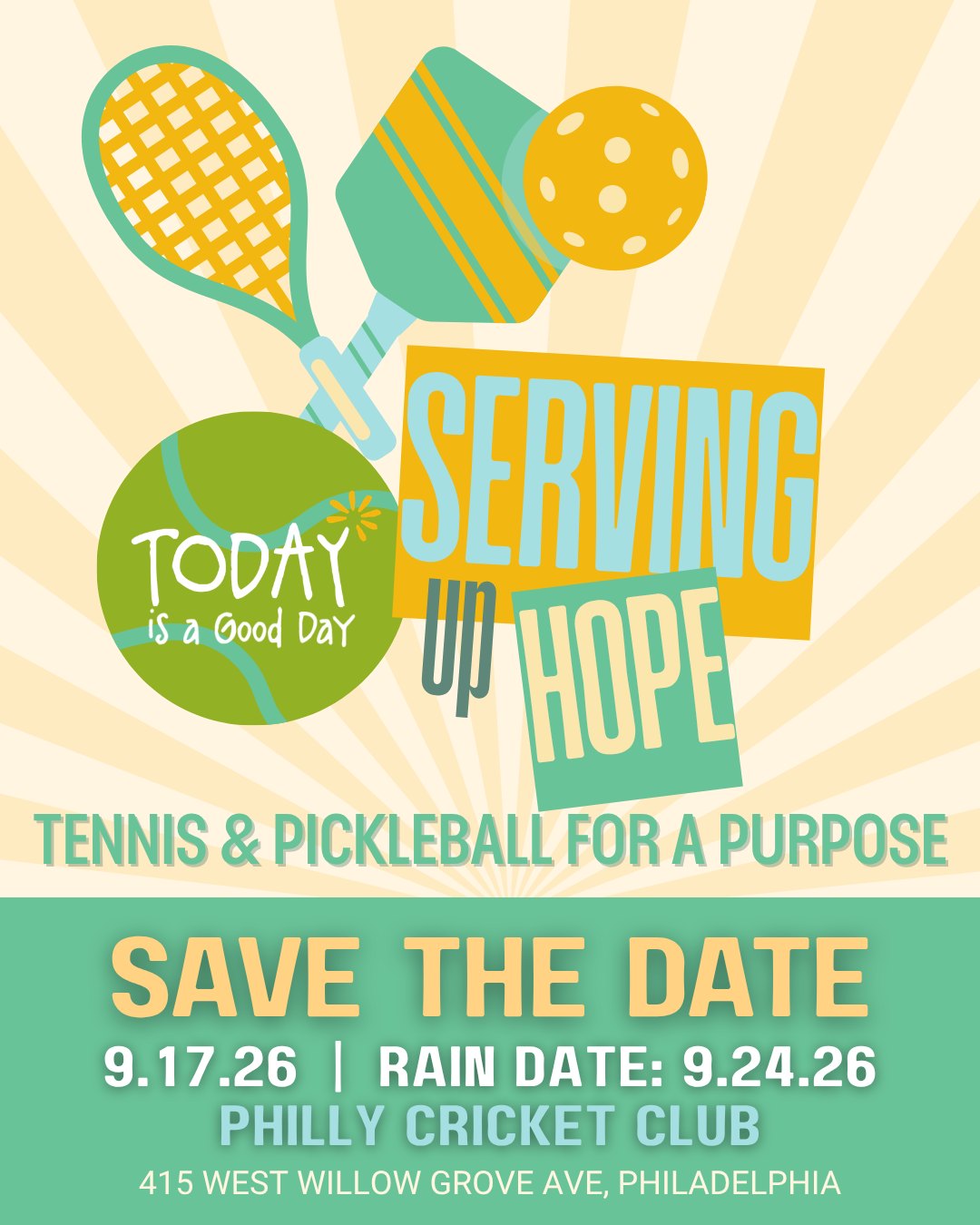 🎾 One year ago today, we hosted our very first Serving Up Hope: Tennis & Pickleball for a Purpose — and what an incredible event it was! (Swipe for pics)
We're excited to do it again on September 17 (rain date: September 24), and we'd love for you to join us.
Enjoy an evening of friendly competition, cocktails, light fare, and live music by Lincoln Drive, all while supporting families with newborns in the NICU. Whether you're a seasoned tennis or pickleball player or simply want to attend and support the cause, there's a place for you at this special event.
Every dollar raised helps advance the mission of Today is a Good Day and provides critical support to NICU families when they need it most.
🎟️ Space is limited — reserve your spot today: https://loom.ly/bHE1TSw
A special thank you to our Presenting Sponsor, NFP, an Aon Company, for helping make this event possible.
#ServingUpHope #NICUToday #NICUSupport