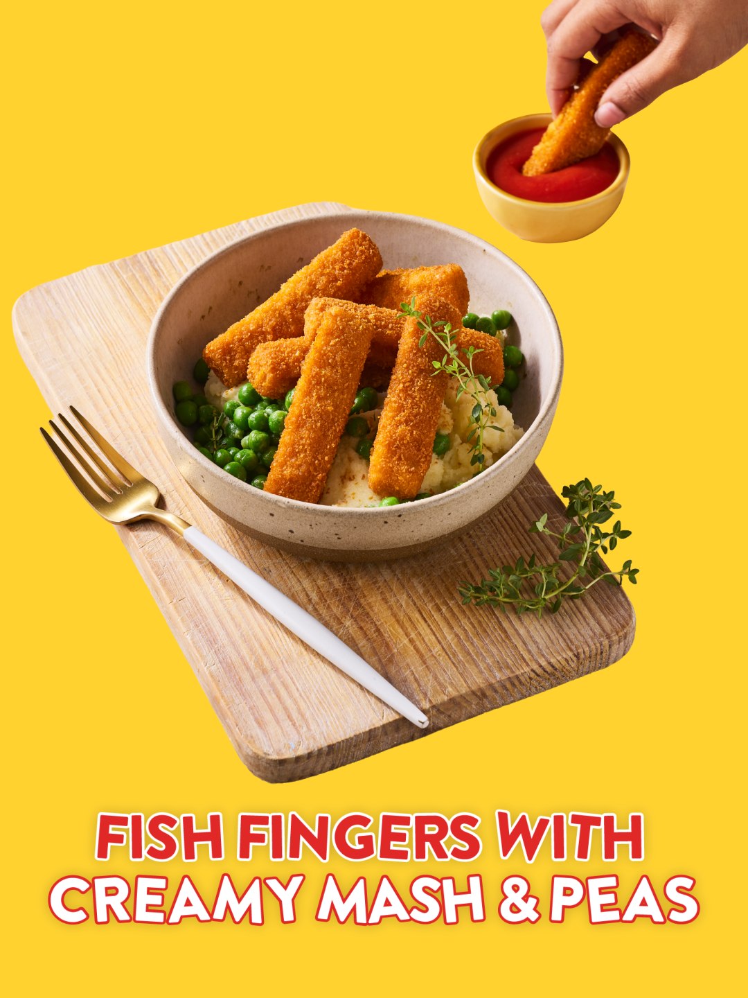 Meals in minutes: Fish Fingers with Creamy Mash & Peas. Some meals never go out of style. Crispy I…