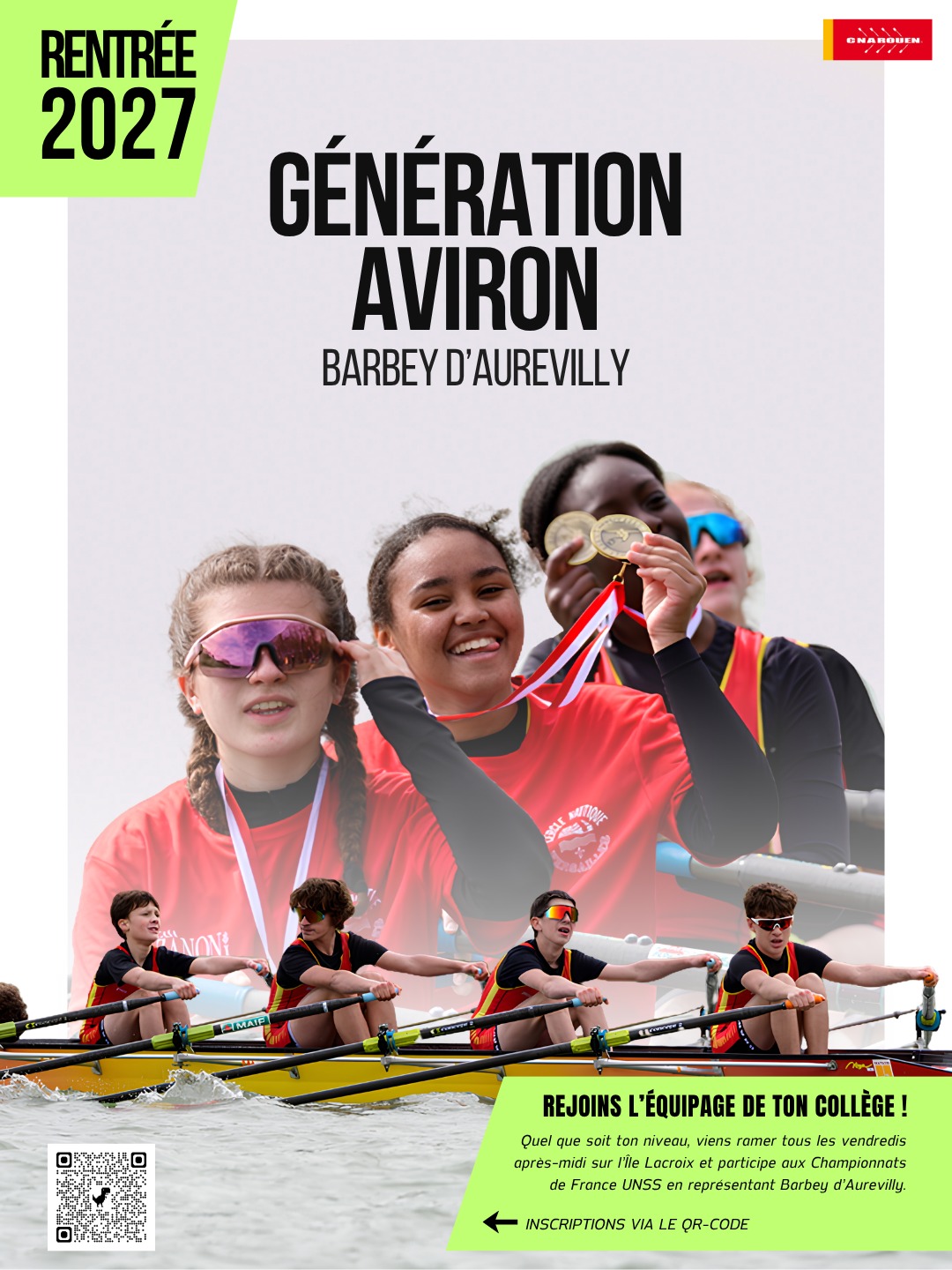 UNE NOUVELLE ÉTAPE POUR L’AVIRON SCOLAIRE À ROUEN ! 🚣
Le CNAR est fier d’annoncer le lancement de Génération Aviron 2027, un projet construit en partenariat avec le collège Barbey d’Aurevilly. Après quatre années de collaboration autour des cycles EPS, notre coopération se renforce dès la rentrée 2026 avec la création d’un groupe d’élèves bénéficiant d’un emploi du temps aménagé pour découvrir et pratiquer l’aviron dans les meilleures conditions.
Une fois par semaine, les élèves volontaires seront accueillis au CNAR pour une séance d’entraînement encadrée par nos entraîneurs, avec un double objectif :
🏅 Découvrir un sport complet et exigeant
🏆 Préparer la participation aux grandes compétitions scolaires UNSS, dont les Championnats de France 2027.
Au-delà de la performance, Génération Aviron 2027 vise à transmettre les valeurs qui font la richesse de notre sport : engagement, esprit d’équipe, persévérance et plaisir de progresser ensemble.
Merci au collège Barbey d’Aurevilly pour sa confiance et son engagement dans cette belle aventure sportive et éducative. 🔴🟡🔴
#GenerationAviron2027 #CNARouen #Aviron #UNSS #SportScolaire #Rouen #Partenariat #EducationParLeSport #AvironRouen #JeunesseEtSport #TeamCNAR
@villederouen @rouenlemag
@rouen_sports
@metropole_rouen_normandie @seinemaritime @metropole_rouen_normandie