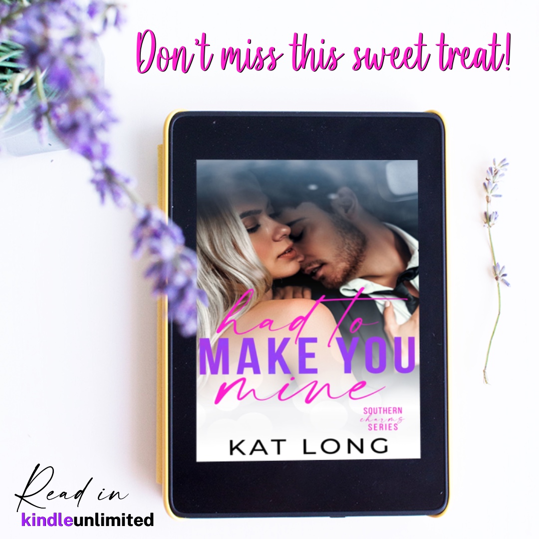 When you find inspiration, in the most unlikely of places.
🍹Read Had to Make You Mine FREE in KindleUnlimited: https://geni.us/hadtomakeyoumine
🎧 Or grab your headphones and listen! Now available in audio!
📚Check out the Southern Charms Series in KindleUnlimited: https://geni.us/southerncharmsseries
She lost her music.
Then she lost everything else.
Without her band and her best friend, Annaleigh Mackey decides it’s time to focus on her career. Then her surly new boss crashes into her life, and she finds herself distracted in ways she can’t resist. Maxwell Jackson is a commanding presence in the boardroom, but that’s nothing compared to the way he’s dominating her thoughts.
He’s starting over.
New city, new job, and no distractions.
Then his new assistant walks through the door, a beautiful diversion from his plans. Maxwell Jackson doesn’t want to spend his time unraveling Annaleigh’s secrets, and he certainly shouldn’t want her. Not in the boardroom, on his desk, or against his office door. But he can’t stay away, and she’s fast becoming his obsession.
As their passion consumes them, old secrets surface that could ruin everything. Will Annaleigh and Maxwell be strong enough to make it through? Or is this just another office fling, destined to fail?
#contemporaryromance #southerncharmsseries #officeromance
