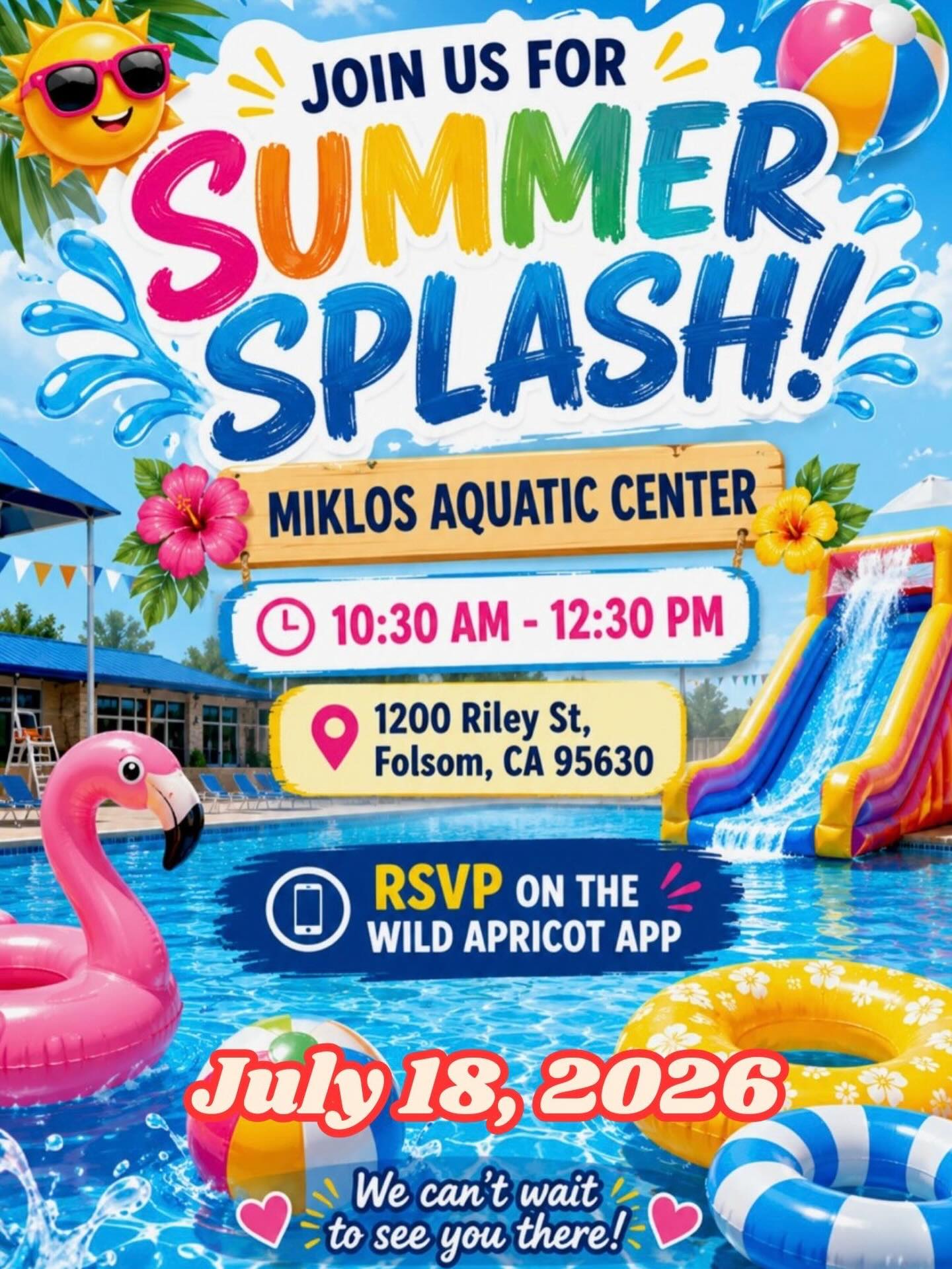 ☀️💦 SPLASH INTO SUMMER WITH SIERRA MOMS! 💦☀️
Our biggest event of the year is almost here, and this time we’re opening it up to the community!
Join us for an afternoon of family fun at the aquatic center, rented exclusively for Sierra Moms and our guests. Whether you’re a longtime member or you’ve been curious about what Sierra Moms is all about, this is the perfect opportunity to meet other local families, make new friends, and enjoy some summer fun together. 🌊☀️
We’re all about building community, supporting moms, and creating meaningful connections for both parents and kids—and we’d love for you to come see that for yourself!
✨ New to Sierra Moms? We’d love to meet you!
💬 Comment below or send us a message if you’d like to attend so we can get a head count.
Grab your swimsuits, sunscreen, and the whole family—we can’t wait to make a splash with you! 🏊♀️💙
#SierraMoms #SummerFun #FamilyEvent #MomCommunity #MakeASplash