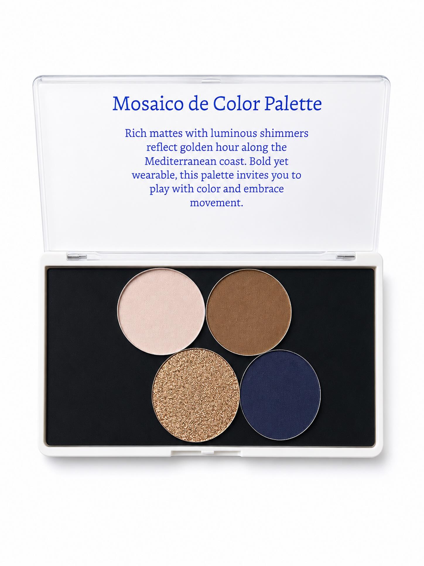 Meet the Mosaico de Color Palette
Where bold color meets effortless wearability. From soft neutrals to deep ocean hues, every shade was made to play, blend, and move with you.
#PureBeautyLabs #EyeshadowPalette #purebeautylabs #MakeupInspo