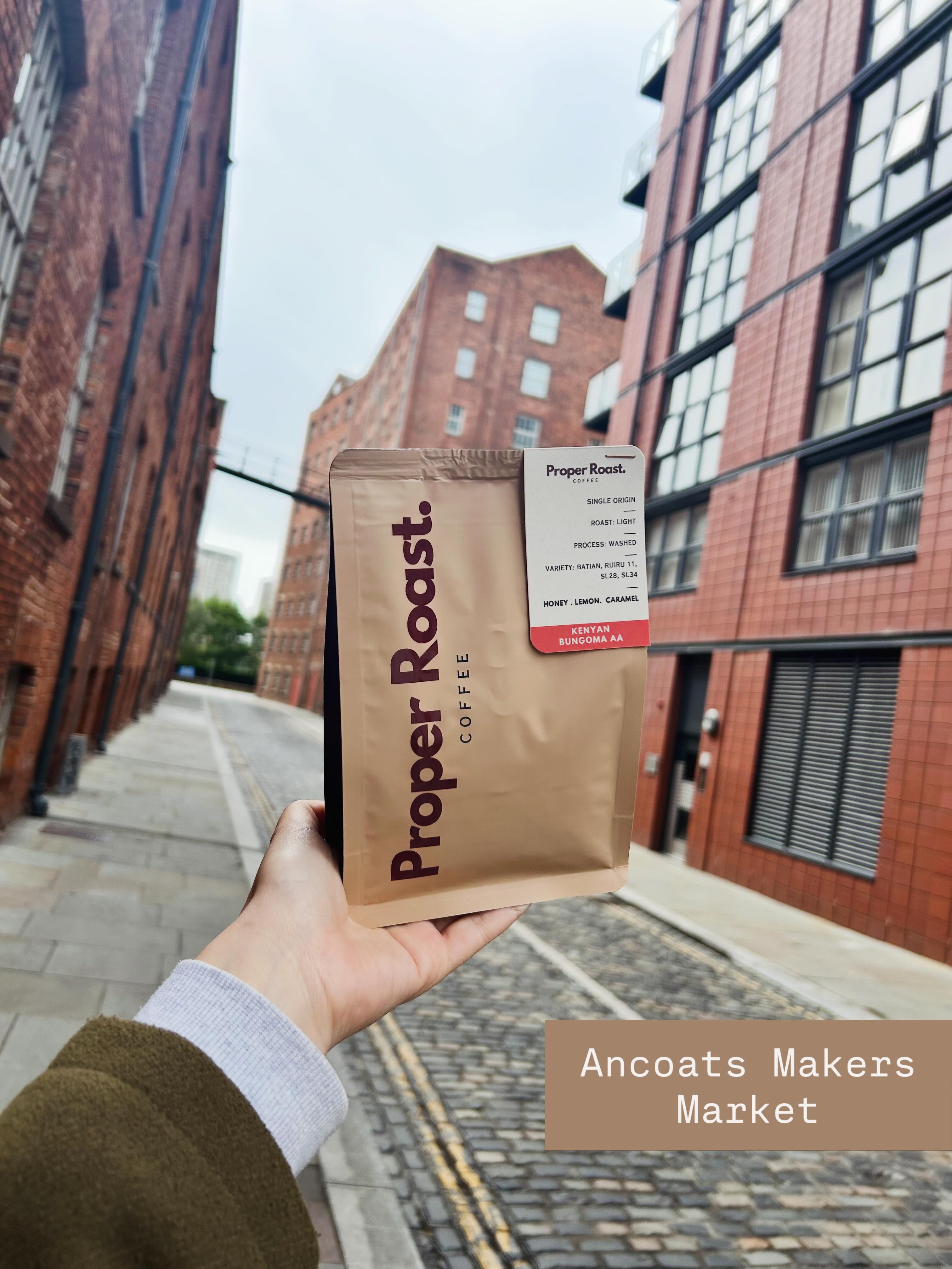 We’re at Ancoats @_makersmarket until 5pm today! Today’s line up of single origin speciality coffee - Colombian, Tanzanian, Ugandan, Rwandan, Kenyan, Costa Rican.