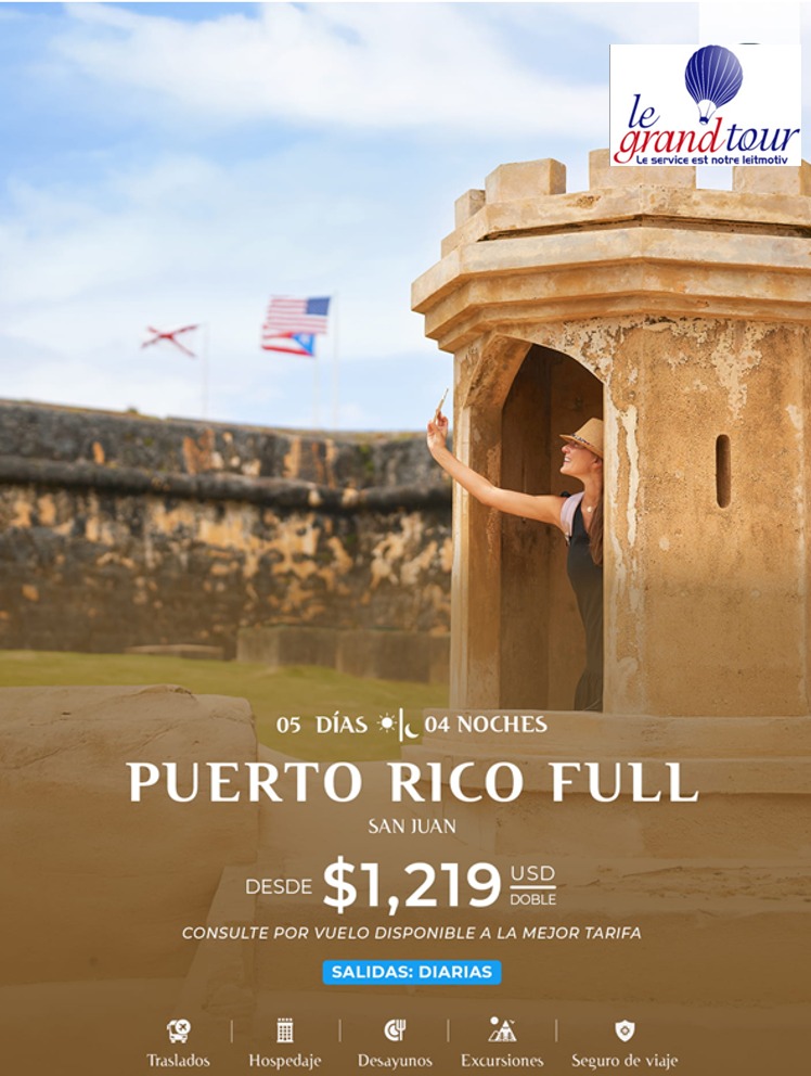 ¡El Caribe te llama! Descubre playas de ensueño, sabor real y la magia de Puerto Rico. 🏝️✨ ¡Reserva ya! ✈️
#PuertoRico #ViajaMas #ParaisoCaribeño