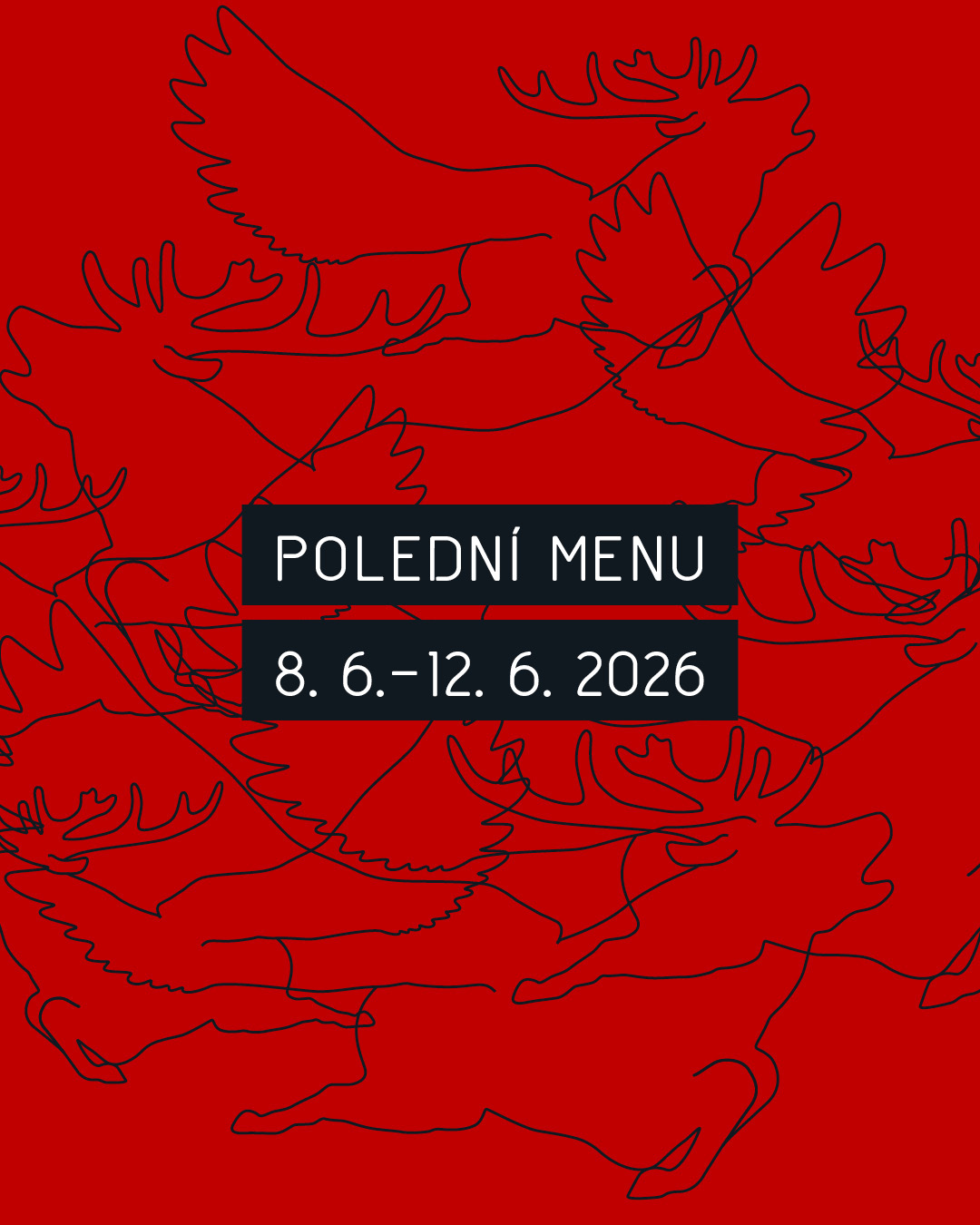 OBĚDOVÉ MENU 8. 6. - 12. 6.
Vyberte si z naší nabídky čerstvých a chutných jídel, přijďte k nám na oběd a užijte si příjemnou atmosféru Červeného Jelena.
Těšíme se na vás!
#cervenyjelen #polednimenu