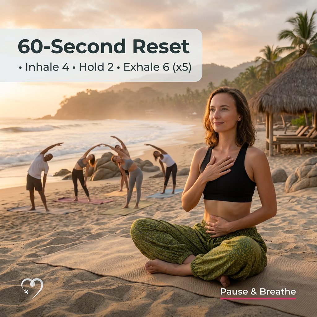 Your nervous system needs 60 seconds. 🌿
Not an app. Not a retreat.
Just this: inhale for 4, hold for 2, exhale for 6.
Do it five times. Notice what shifts.
This is Mindfitness. Small, simple, real.
Try it right now. Then tell us how you feel. 💛