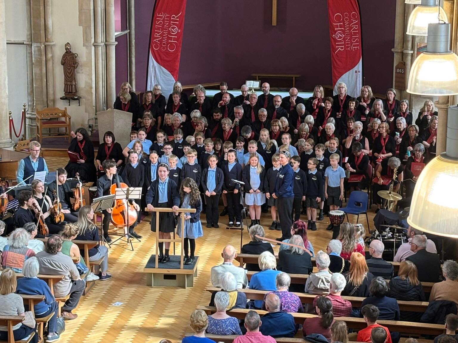 We were delighted to join @carlislecommunitychoir this afternoon in a summer concert at Austin Friars School. It was a wonderful opportunity to sing with a larger choir, band and orchestra.