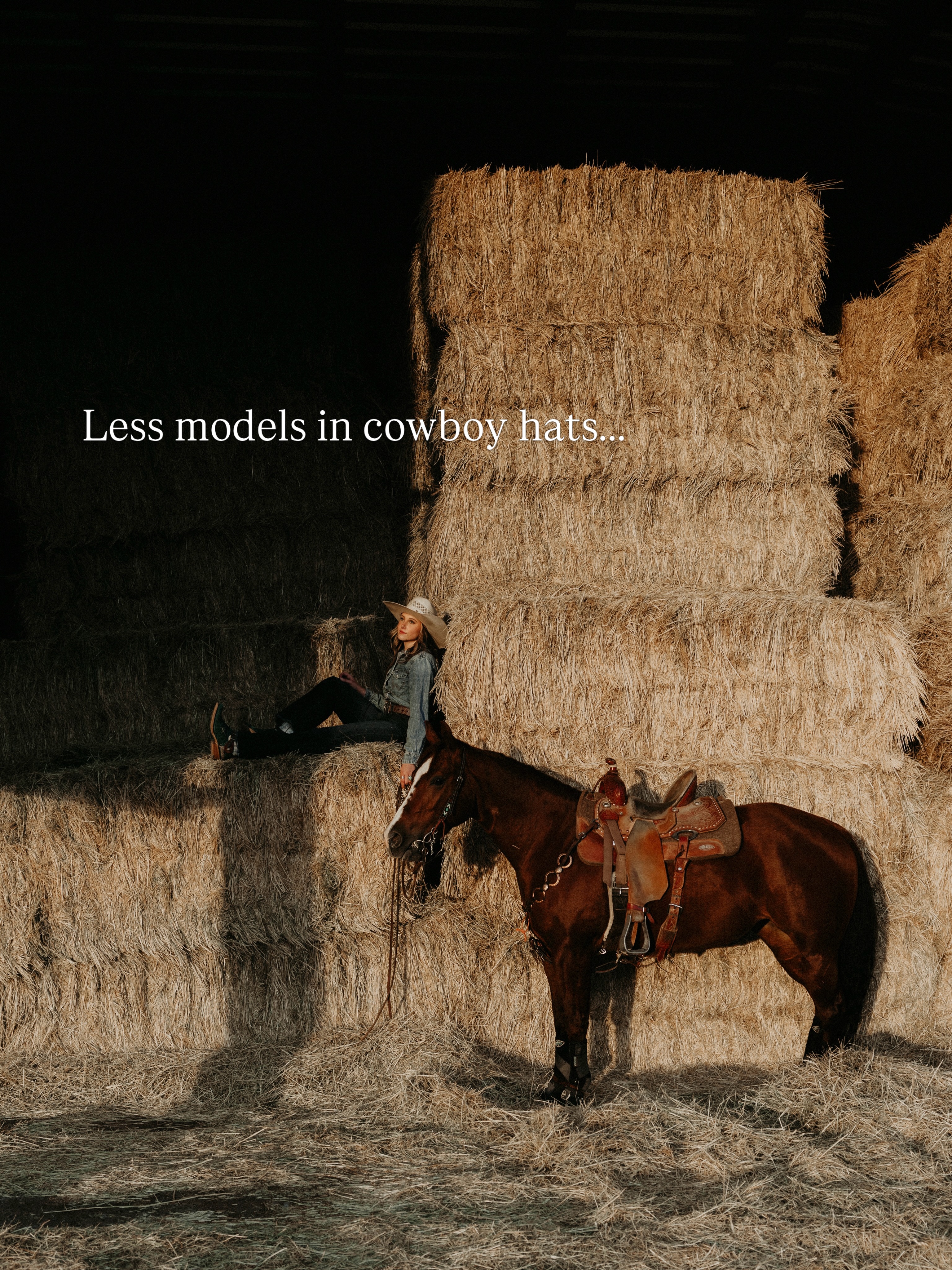 My motto going forward 😏 don’t get me wrong, I think anyone can wear western attire and live the lifestyle. I just love the authenticity of working with models who have earned the buckles. And I am loving showcasing the beauty of horsemanship. #westernphotographer #cowgirls #horses #barrelracing #rodeogirls