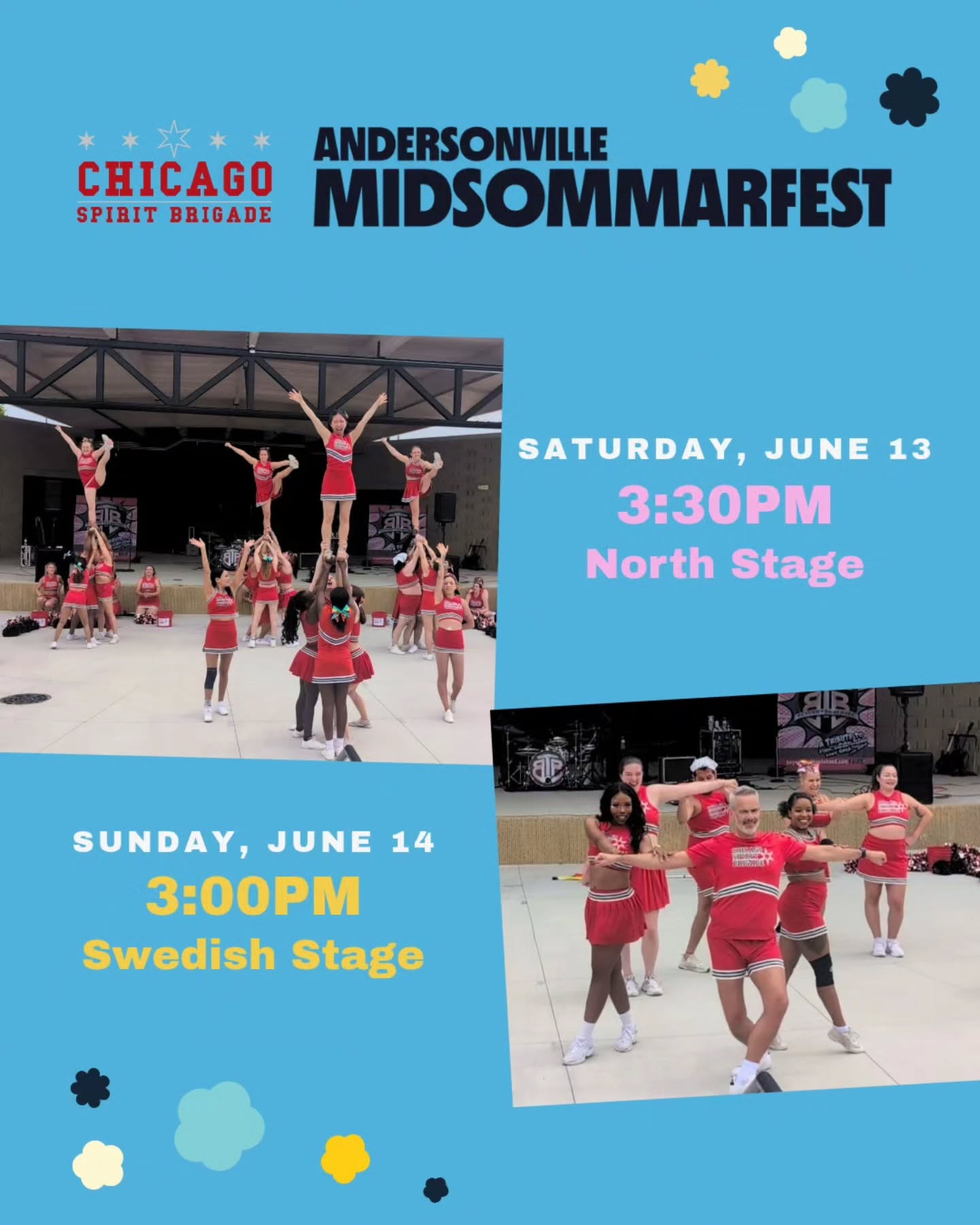 Next up on our summer tour! @avillechamber Midsommerfest!
We have two performances next weekend.
Saturday, June 13 at 3:30pm at the North Stage
Sunday, June 14 at 3:00pm at the Swedish Stage
#pridetour #andersonvillemidsommarfest #chicagopride