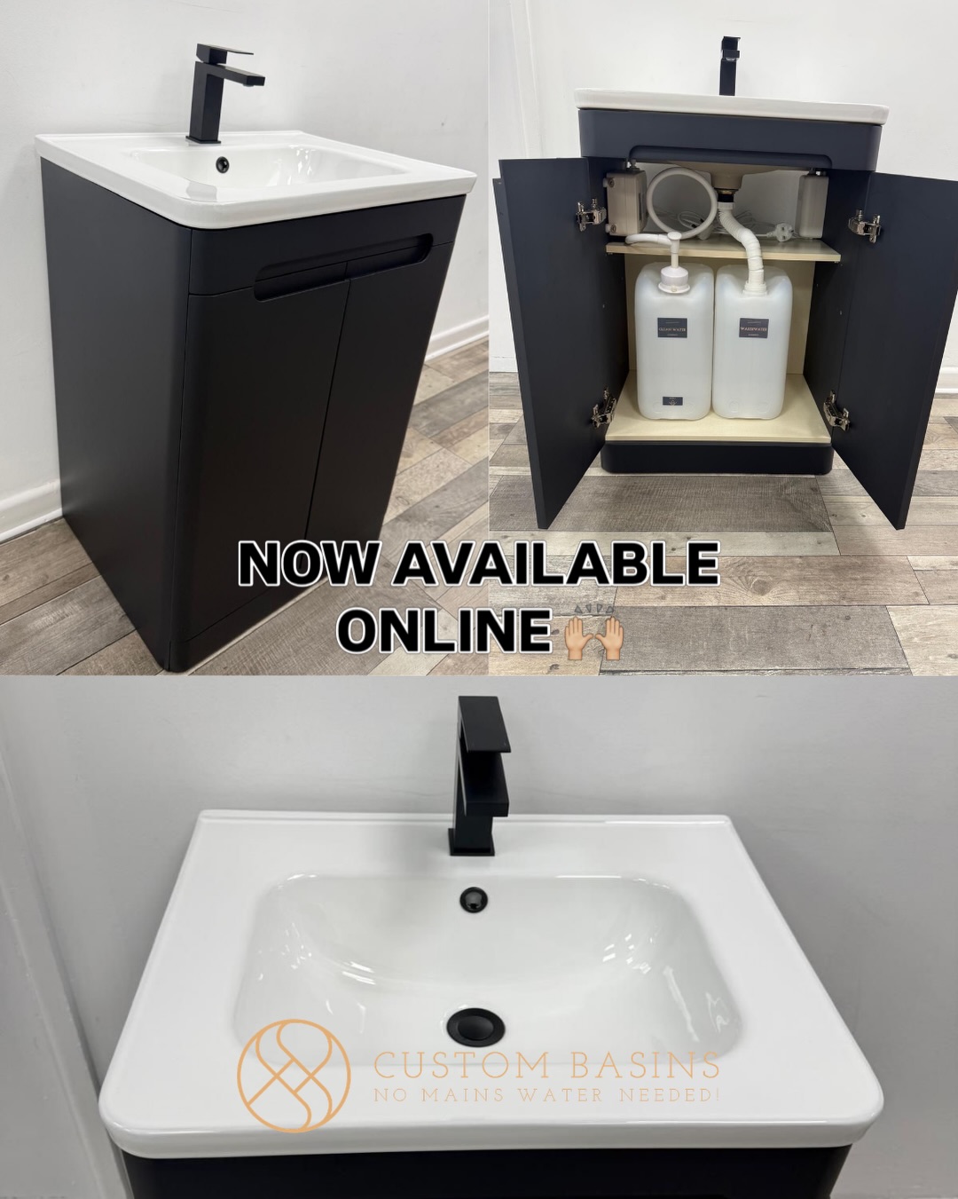 We interrupt your evening scroll for a brand new addition to our range! 🙌🏼
Say hello to our new 600mm black portable sink unit 👋🏻
Featuring a sleek black finish, matching black tap and waste, with everything neatly hidden away behind the doors, this latest addition is a stylish way to add running water to your space.
Of course, it still comes with all the features you know and love:
✔ Hot & cold running water
✔ No mains water connection required
✔ Plug in and go
✔ Consistent water pressure
✔ Fully compliant
And don’t forget, if you’ve had your eye on a new unit, you can currently purchase an E-Gift Card and receive 10% extra value, or choose from payment options including Klarna, Clearpay and PayPal Pay in 3.
We have a feeling this one’s going to be a favourite… 👀
Want us to send you the details? Let us know below 👇🏼
#portablesink #selfcontainedsink #ukbusiness #nomainswaterconnection