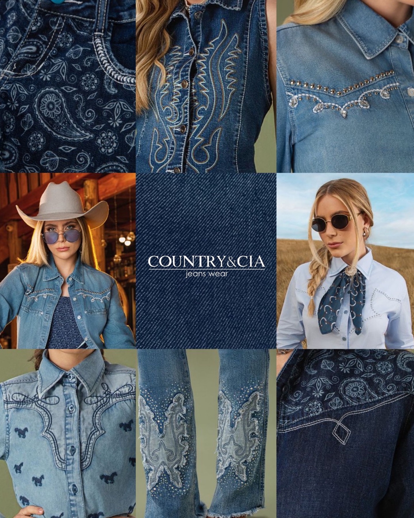Universo Denim | Country & Cia 🤠 💙
Em cada detalhe do nosso vestuário existe um universo azul. Do design às linhas de costura, dos bordados aos acabamentos, cada elemento é cuidadosamente pensado para destacar o seu estilo.
Mais do que roupas, entregamos tendências que unem qualidade e a essência do universo Western.
#modacountry #denim #cowgirl #detalhes