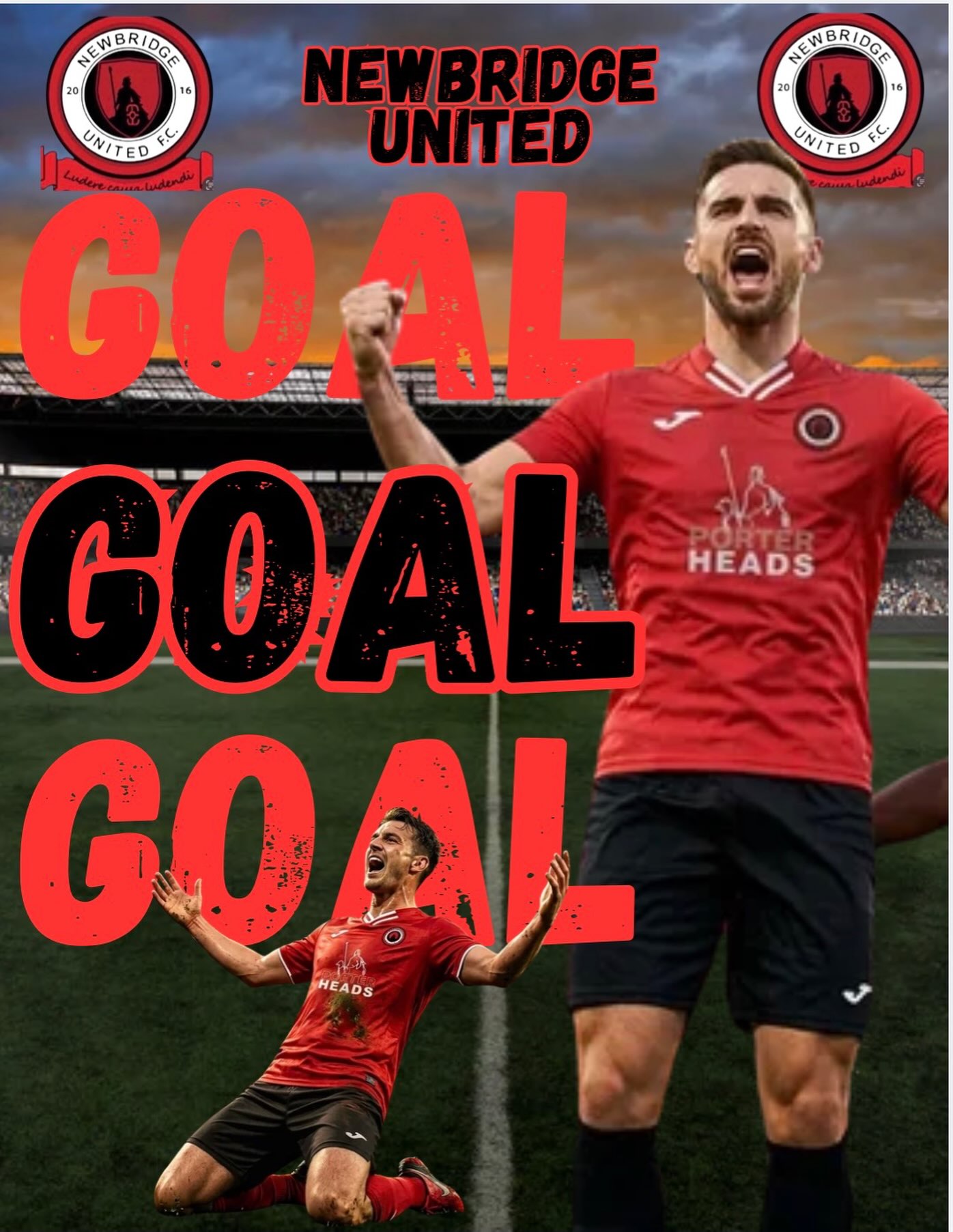 Tobi Shokeye makes it 2-0 Newbridge United FC after 73 minutes