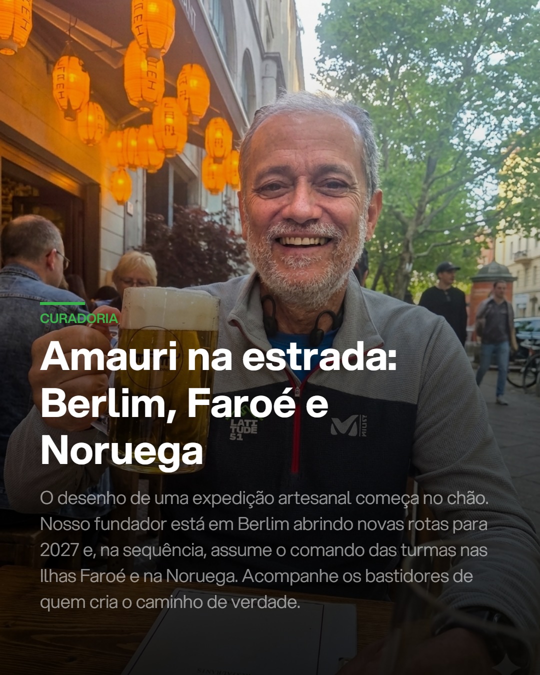 O desenho de uma expedição artesanal começa no chão.
Enquanto você lê este post, nosso fundador, Amauri Coutinho, está em Berlim mapeando novas rotas de travessia para 2027.
Na sequência, ele assume o comando das nossas turmas nas Ilhas Faroé e na Noruega.
Não operamos pacotes de prateleira baseados em relatórios de terceiros. Só levamos nossos grupos para lugares que já percorremos a pé, testando cada detalhe da logística, da segurança e do terreno. Isso é autoridade real.
Quer acompanhar os bastidores de duas das travessias mais isoladas e impressionantes do Norte selvagem? Fique de olho no nosso perfil. Os relatos e a pesquisa de campo vêm direto da mochila do guia, em tempo real, sem filtros ou clichês.
#latitude51 #trekking #expedicoes #ilhasfaroe #noruega #montanhismo #travessia