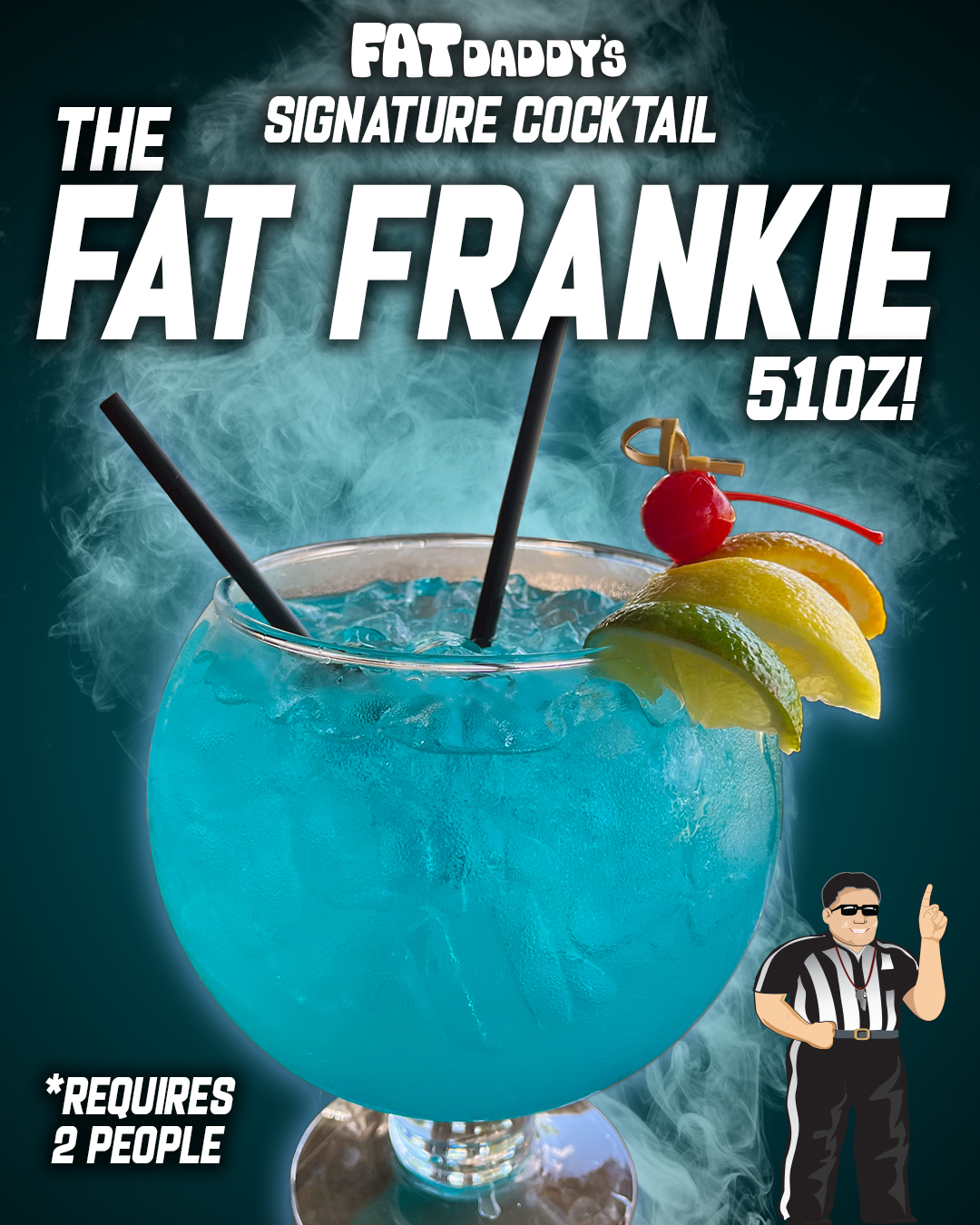 💥Fat Daddy's Signature Cocktail💥
the Fat Frankie!
51oz!!
Requires 2 people
Vodka, Rum, Gin, Tequila, Blue Curacao
w/ Sour and Lemon-Lime Soda!
Come in and get one TODAY!
#bluedrinks #bluedrink #fatfrankie #cocktails #SignatureCocktail #vodka #rum #tequila #gin #letsgo #mansfield #mansfieldtx