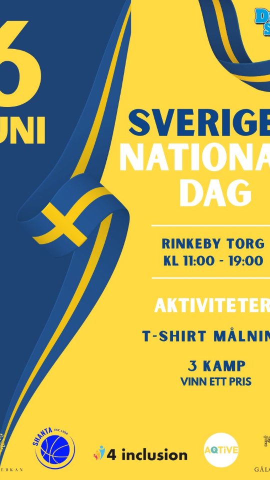 Vilken fantastisk dag vi hade i Rinkeby på narional dagen! 🔥🇸🇪
Stort tack till alla som kom och gjorde dagen så lyckad. Extra stort tack till @sh_anta9423 @aqtive.se och @4inclusion.forening för ett grymt samarbete och för att vi tillsammans kunde skapa glädje, gemenskap och aktiviteter för barn och unga. 🙌🏽🏀
När vi samverkar händer stora saker – och det här är bara början! 💫
Tack från oss på DrömStort. Vi ses snart igen! 🚀💙
#DrömStort #Rinkeby #Gemenskap @jarvaisamverkan #Ungdomar #Samverkan TillsammansÄrViStarkare