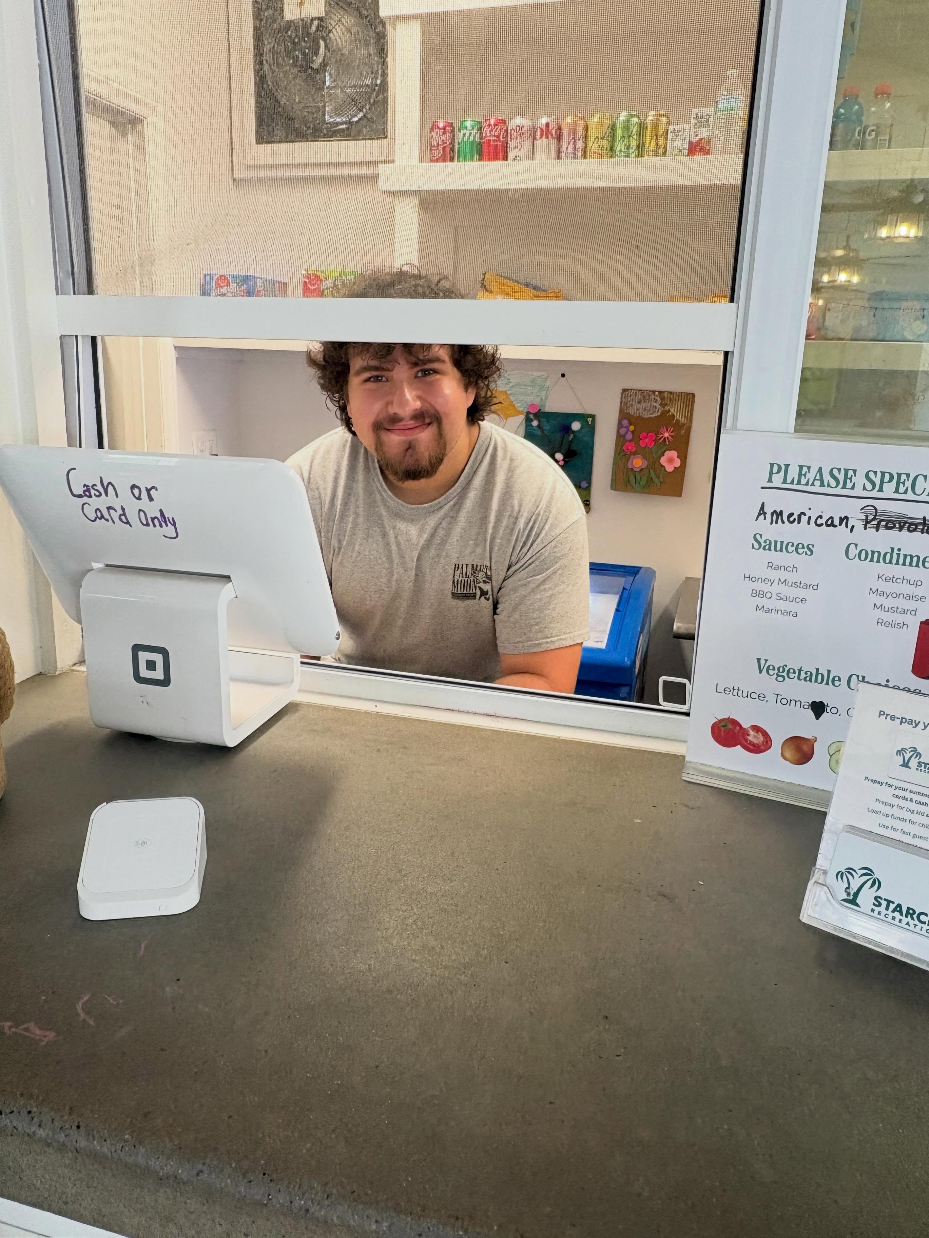 Meet our newest Dive In Snack Shack team member, Lucas! He will be leading the group and mastering the grill. Be sure to say hi when you see him!