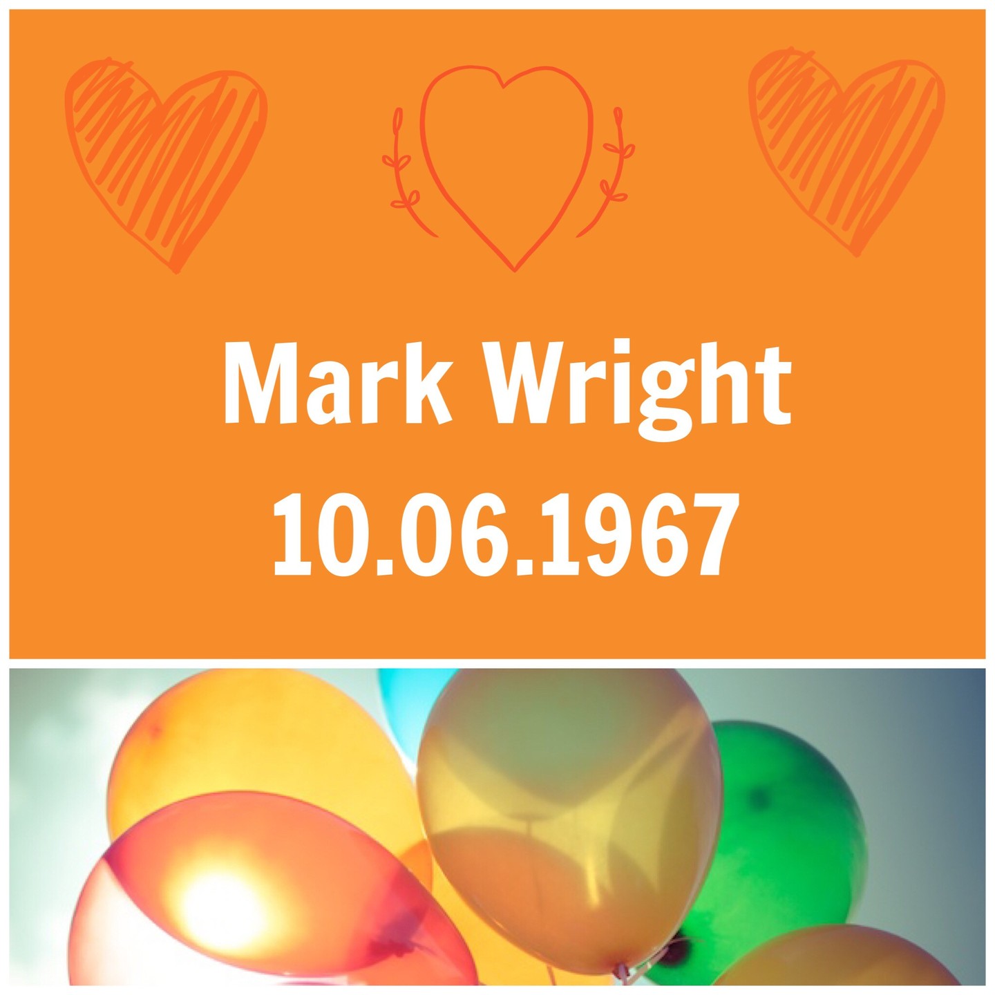 Happy 59th Birthday Mark 🎉🎈🎁 enjoy your celebrations in the clouds. Thinking of your family today xxx #alwaysloved ❤️
