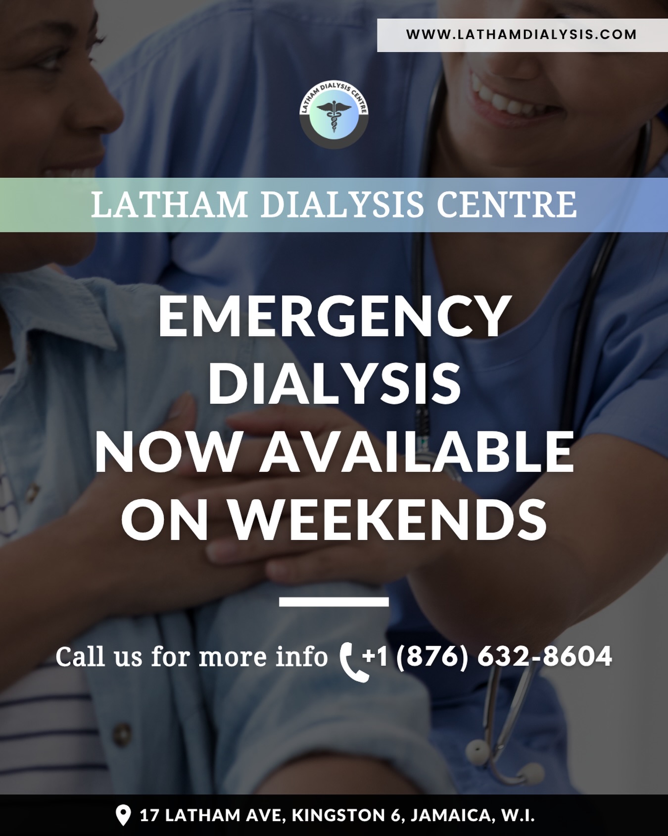 Now available on weekends at your request. Call us for more info ✨
#Emergency #LathamDialysisCentre #KidneyDialysisJamaica #Kidney #Jamaica