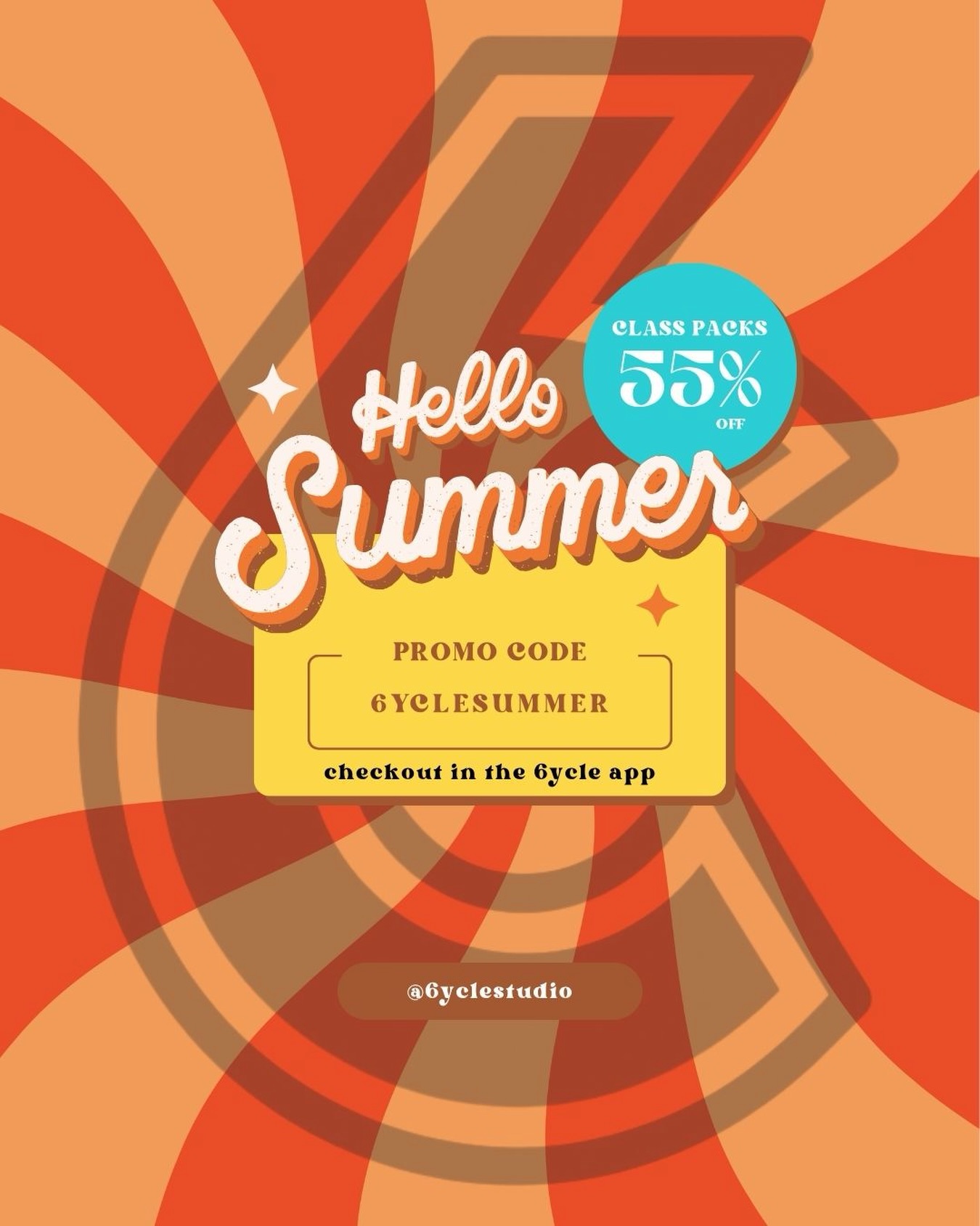WE NEVER RUN SALES LIKE THIS 🔥
But it’s summer, and we know some of you are only here for a good time, not a long time.
Come grind it out this summer with us!
Head to our app and use code 6YCLESUMMER to drop the price on your class pack by 55%.
All class packs are valid for 12 weeks.
*our studio can only hold so many members so we have to limit these to a total of 25 available, once they’re gone the code will expire*