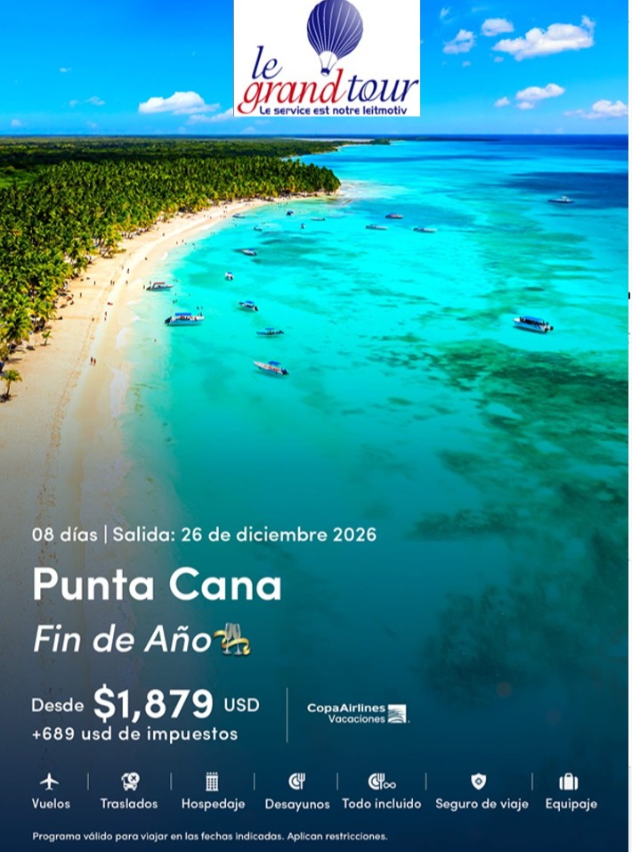¡El paraíso te espera! 🌴 Arena blanca, aguas turquesas y el sol de Punta Cana listos para tus mejores recuerdos. ☀️
#PuntaCana #ParaisoTropical #ViajesInolvidables