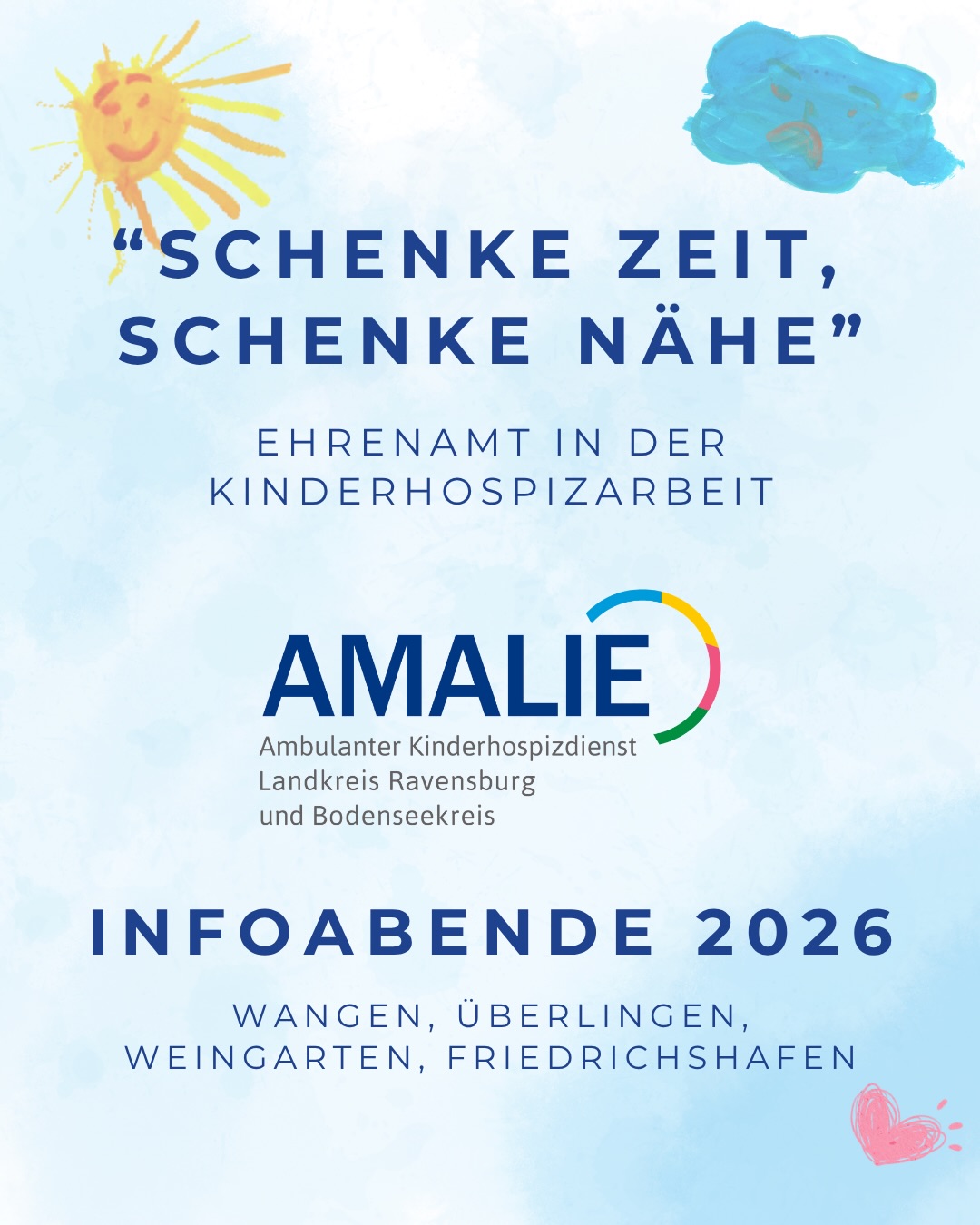 💚 Ein Ehrenamt, das wirklich etwas bewegt - kannst du dir das vorstellen?
Dann komm zu einem unserer Infoabende!
Hier erfährst du, was ehrenamtliche Begleitung wirklich bedeutet, welche Aufgaben dich erwarten und wie wir dich darauf vorbereiten.
Ganz ohne Verpflichtung, dafür mit Raum für alle deine Fragen und ehrliche Einblicke.
Werde Teil eines Teams, das Familien in schweren Zeiten unterstützt - mit Zeit, Aufmerksamkeit und Herz.
#kinderhospizarbeit #ehrenamt #gemeinsamgutestun❤️