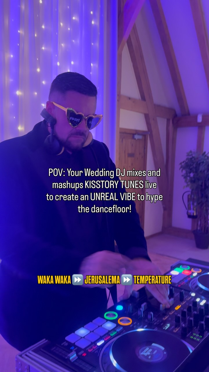 If you love Kisstory tunes, this is what we specialise in! Mixing and creating live mashups from all the throwback tunes you used to party and rave to back in the day.
Unlocking memories and creating new ones at the same time on the biggest and best day of your lives!
Follow us and you’ll see how wedding vibes should be done!!
Getting married?
2027 diary is almost full
2028 diary is 80% full
2029 diary is now open and prime dates filling